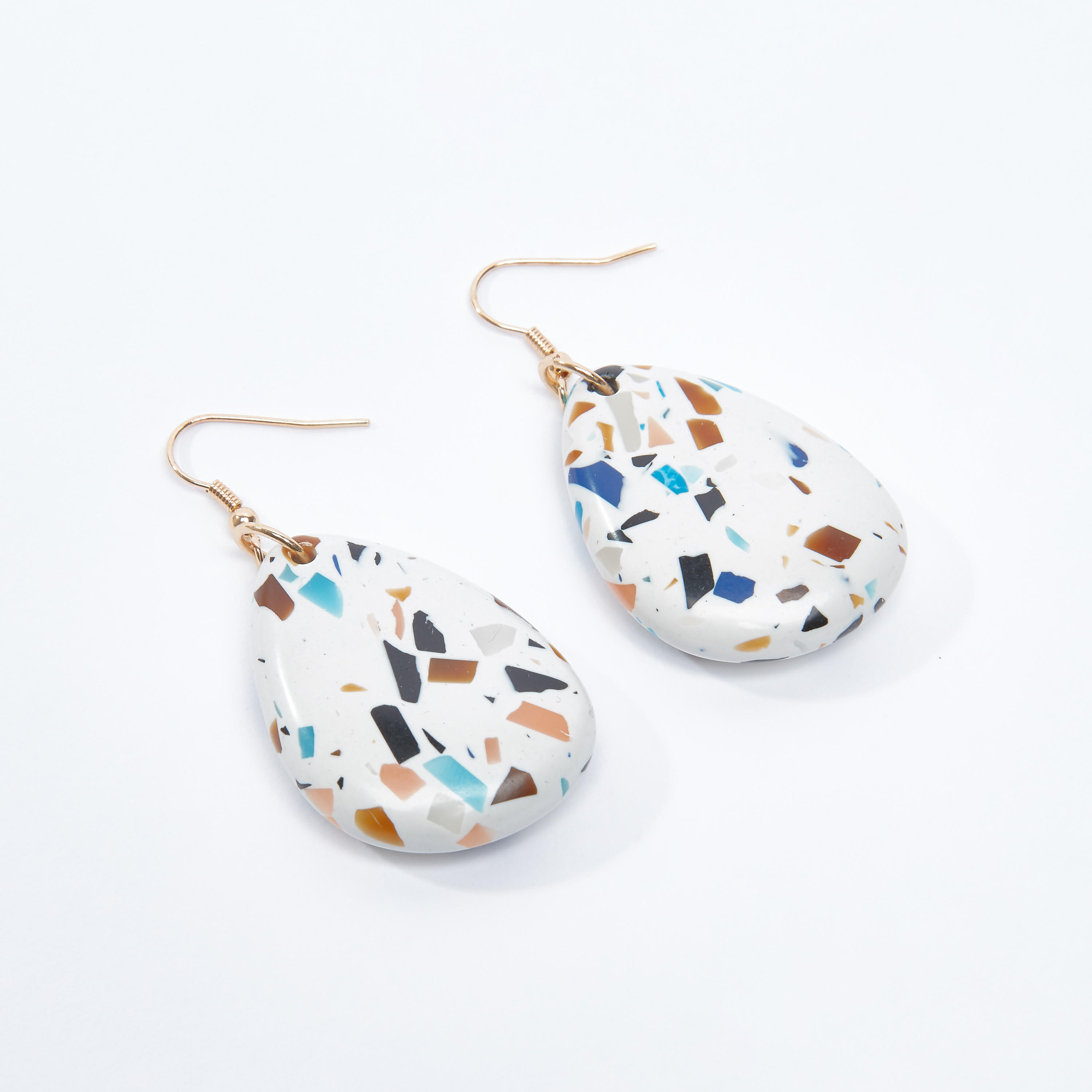 Printed Dangling Earrings with Fish Hook-women-watchesandjewellery-jewellery-earrings-image-1
