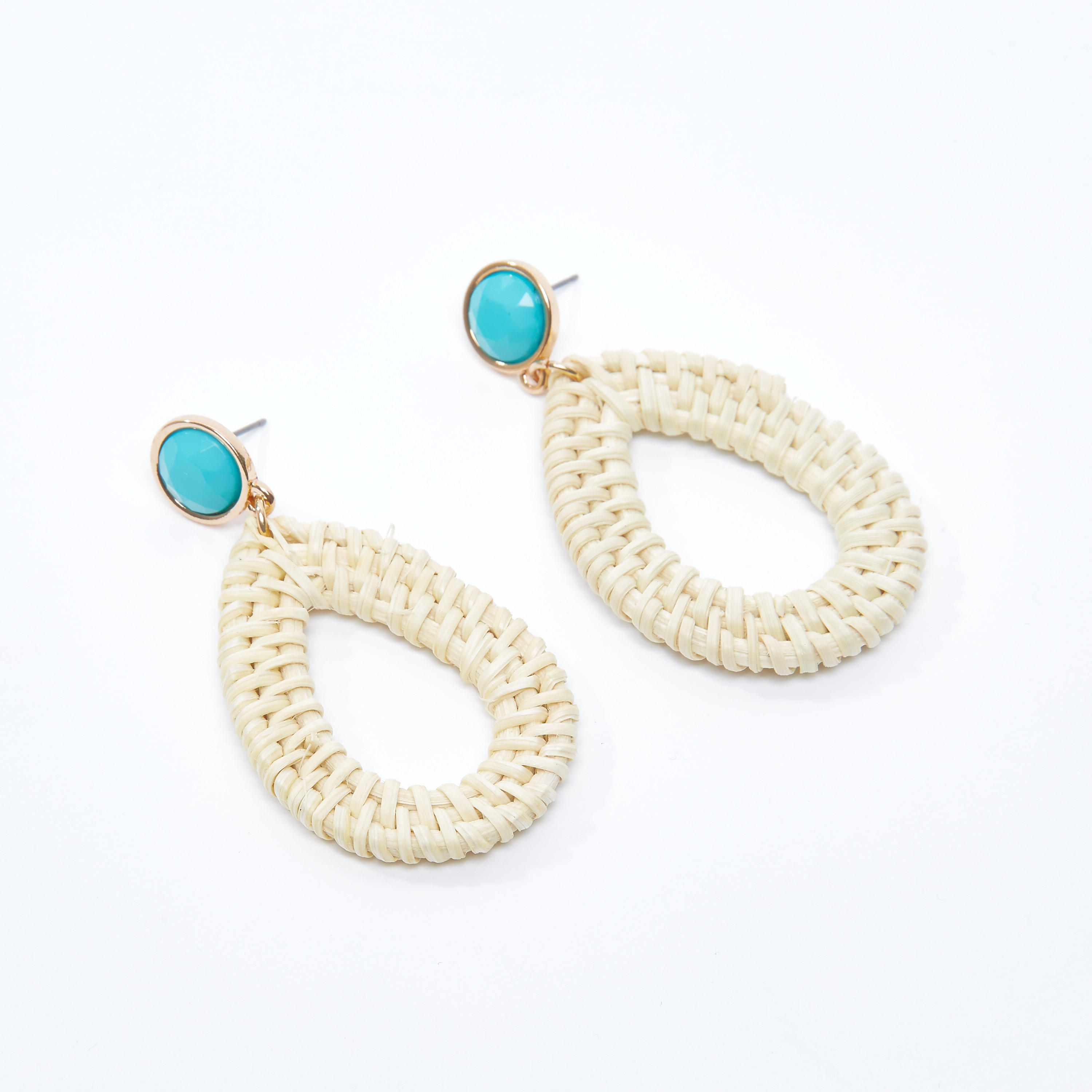 Weave Design Dangling Earrings with Pushback Closure-women-watchesandjewellery-jewellery-earrings-image-1
