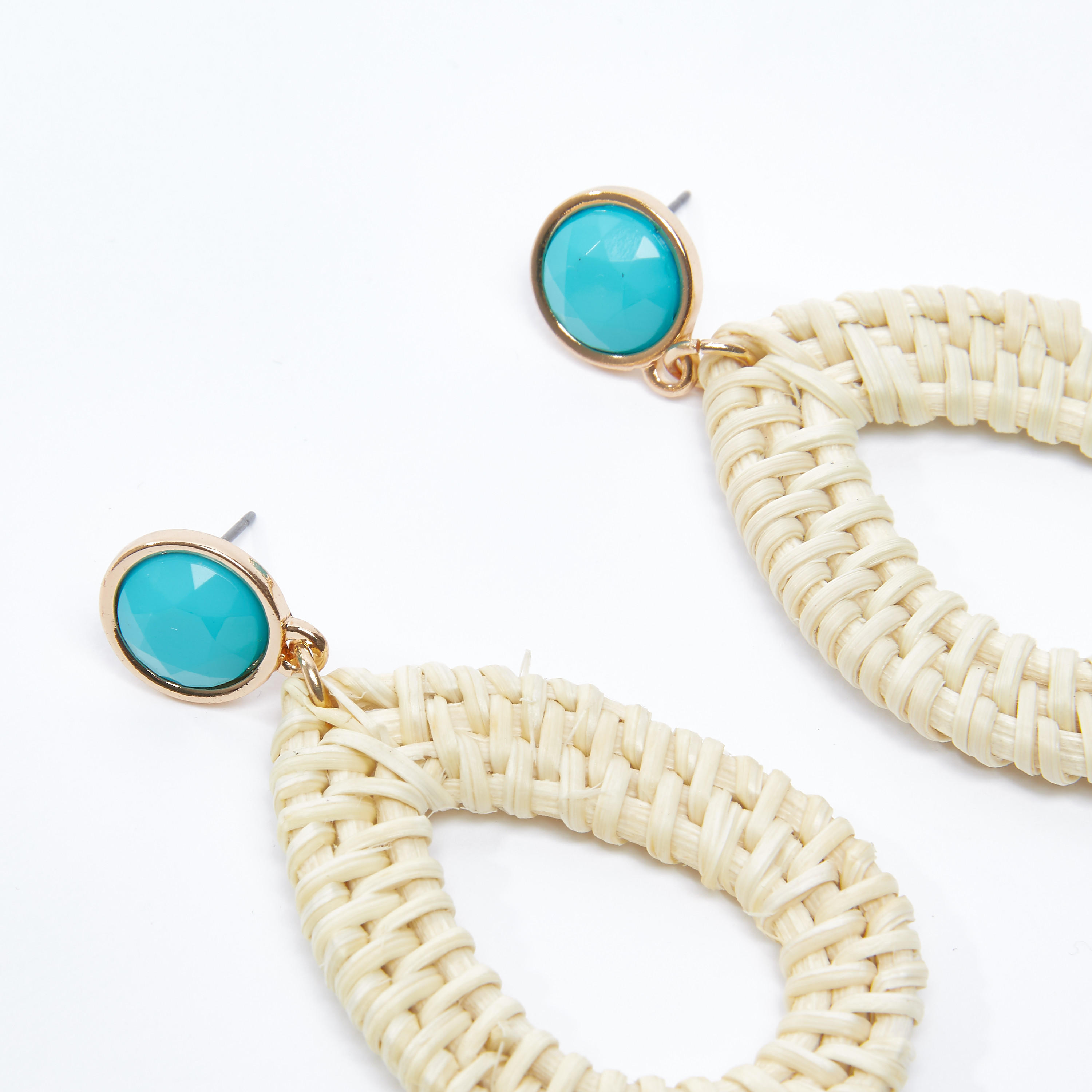 Weave Design Dangling Earrings with Pushback Closure-women-watchesandjewellery-jewellery-earrings-image-3