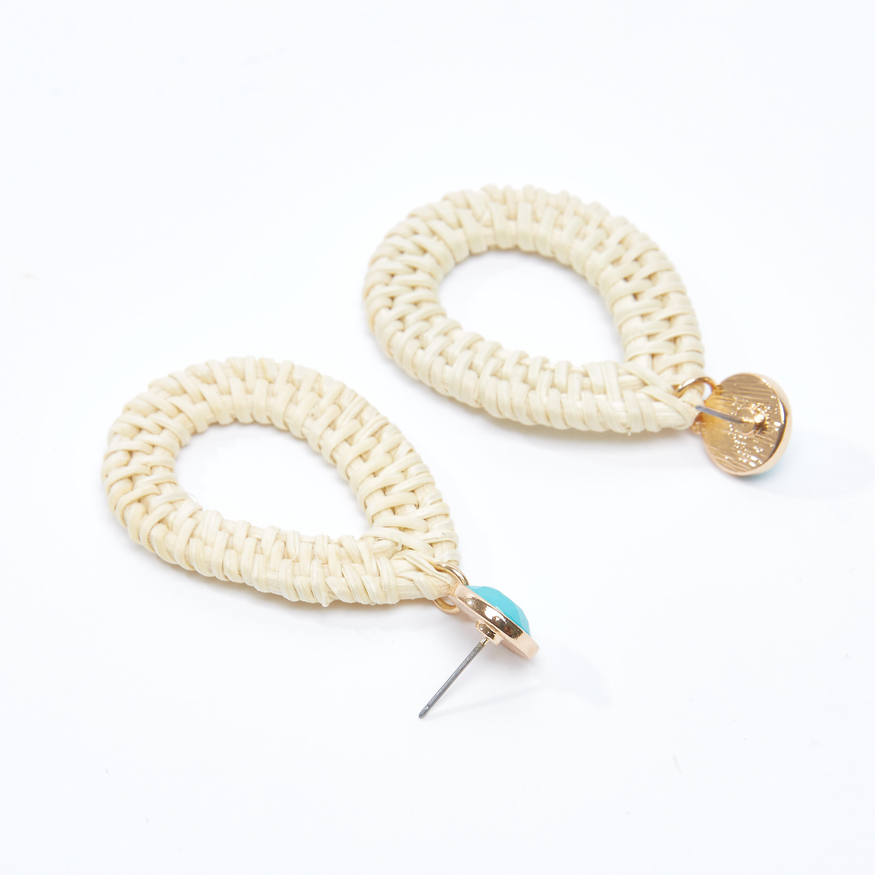 Weave Design Dangling Earrings with Pushback Closure-women-watchesandjewellery-jewellery-earrings-image-4