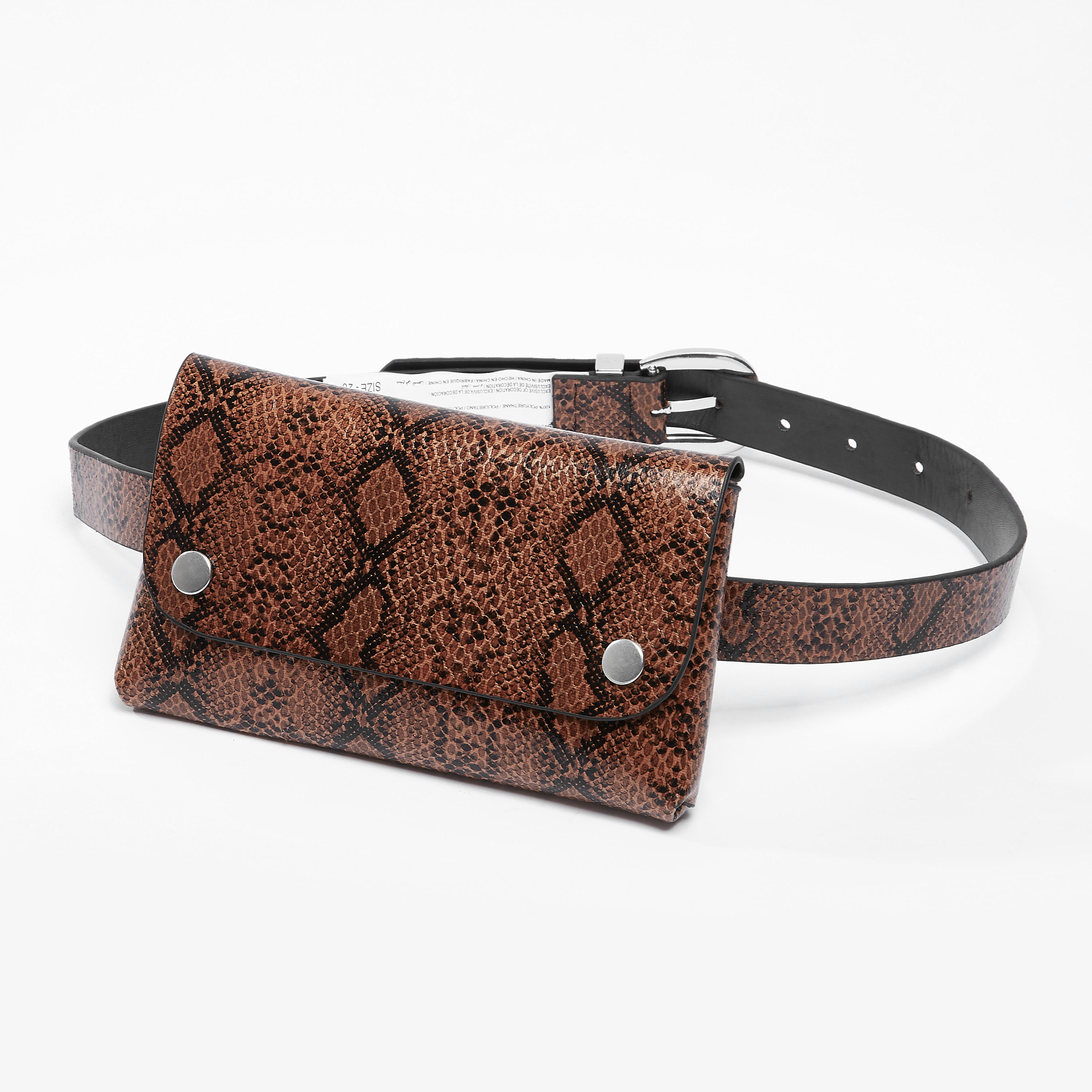 حقيبة خصر بحزام بإبزيم بدبوس وطبعات-women-clothingaccessories-belts-image-1