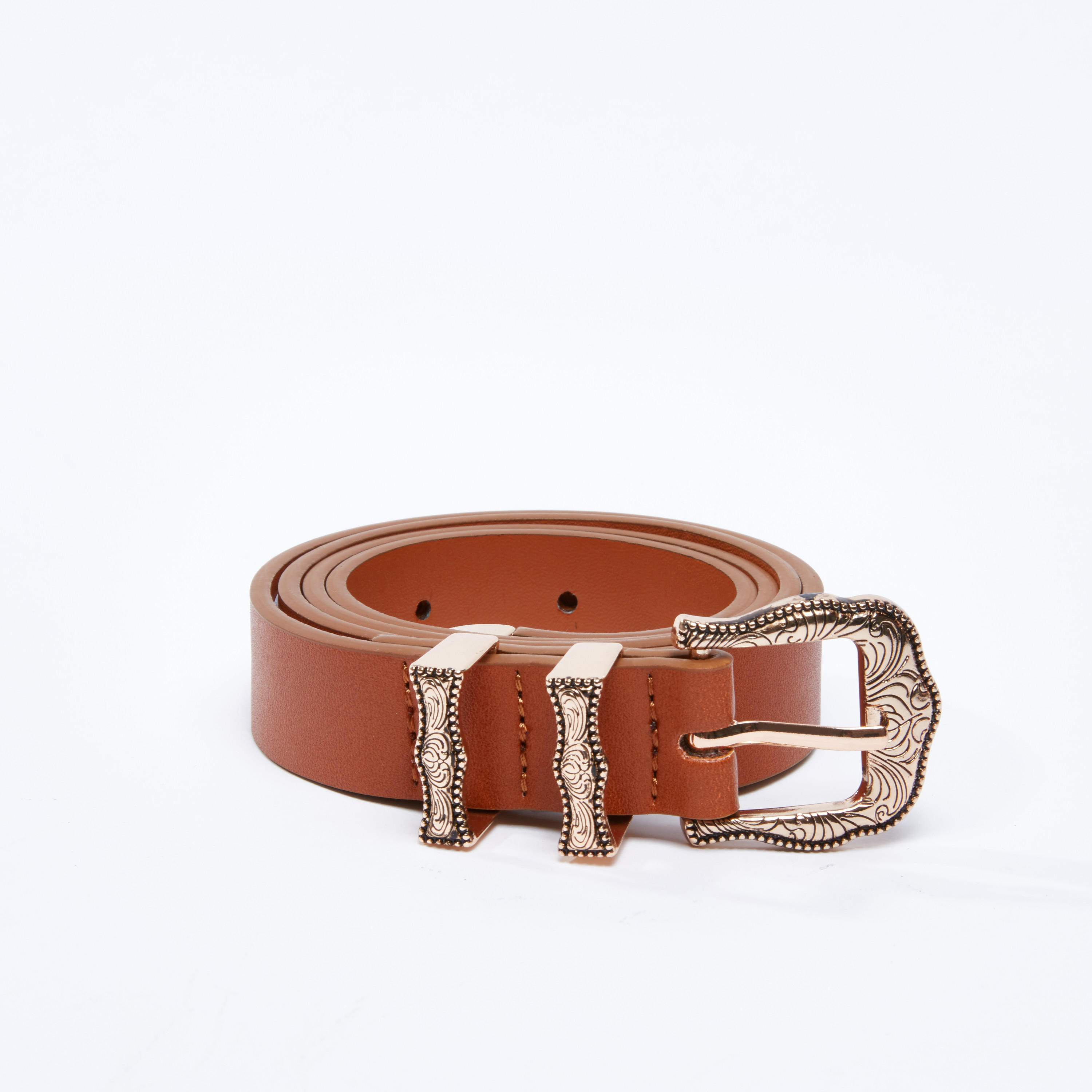 Belt with Embossed Metallic Pin Buckle-women-clothingaccessories-belts-image-1