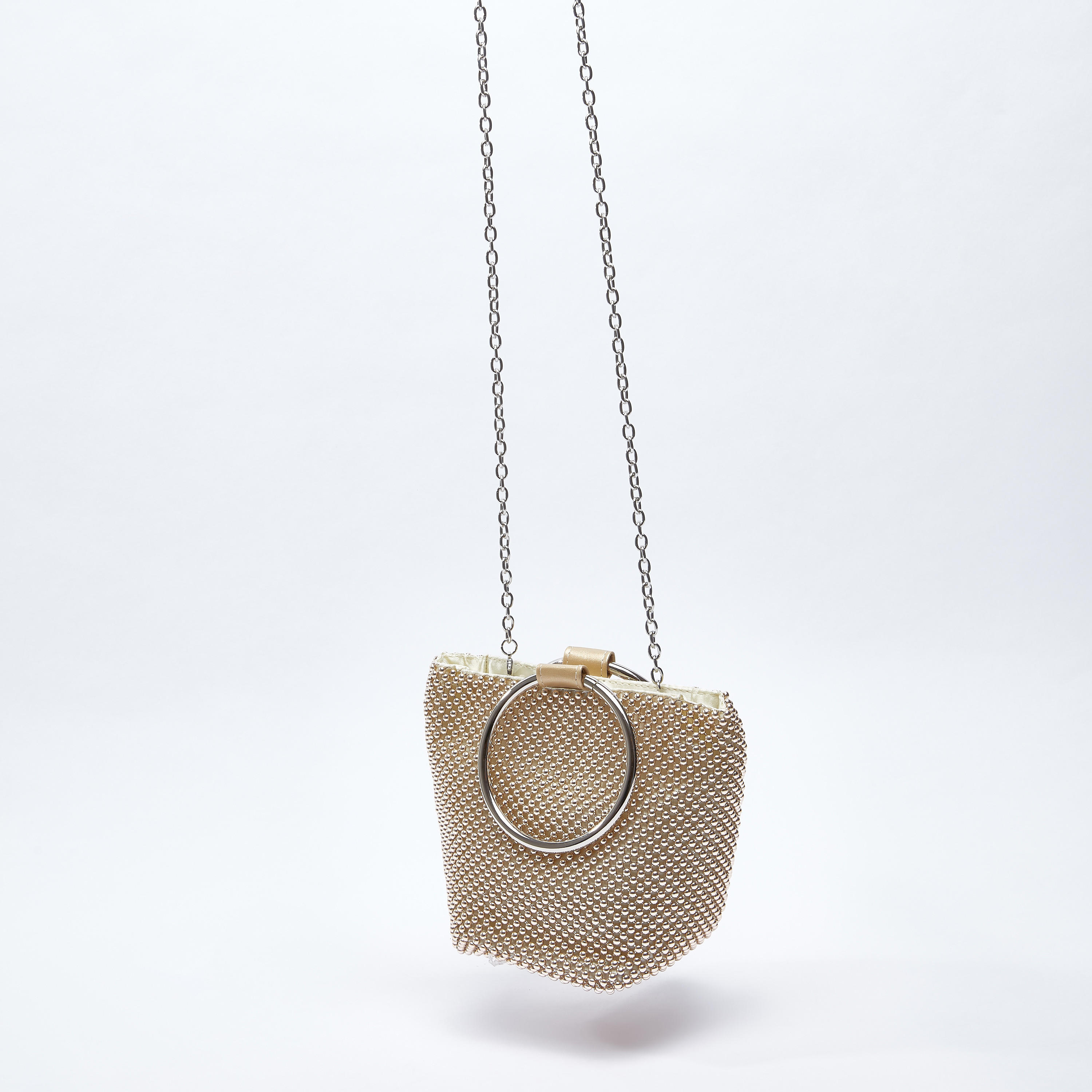 Studded Clutch with Button Closure and Metallic Chain-women-bagsandwallets-handbags-image-4