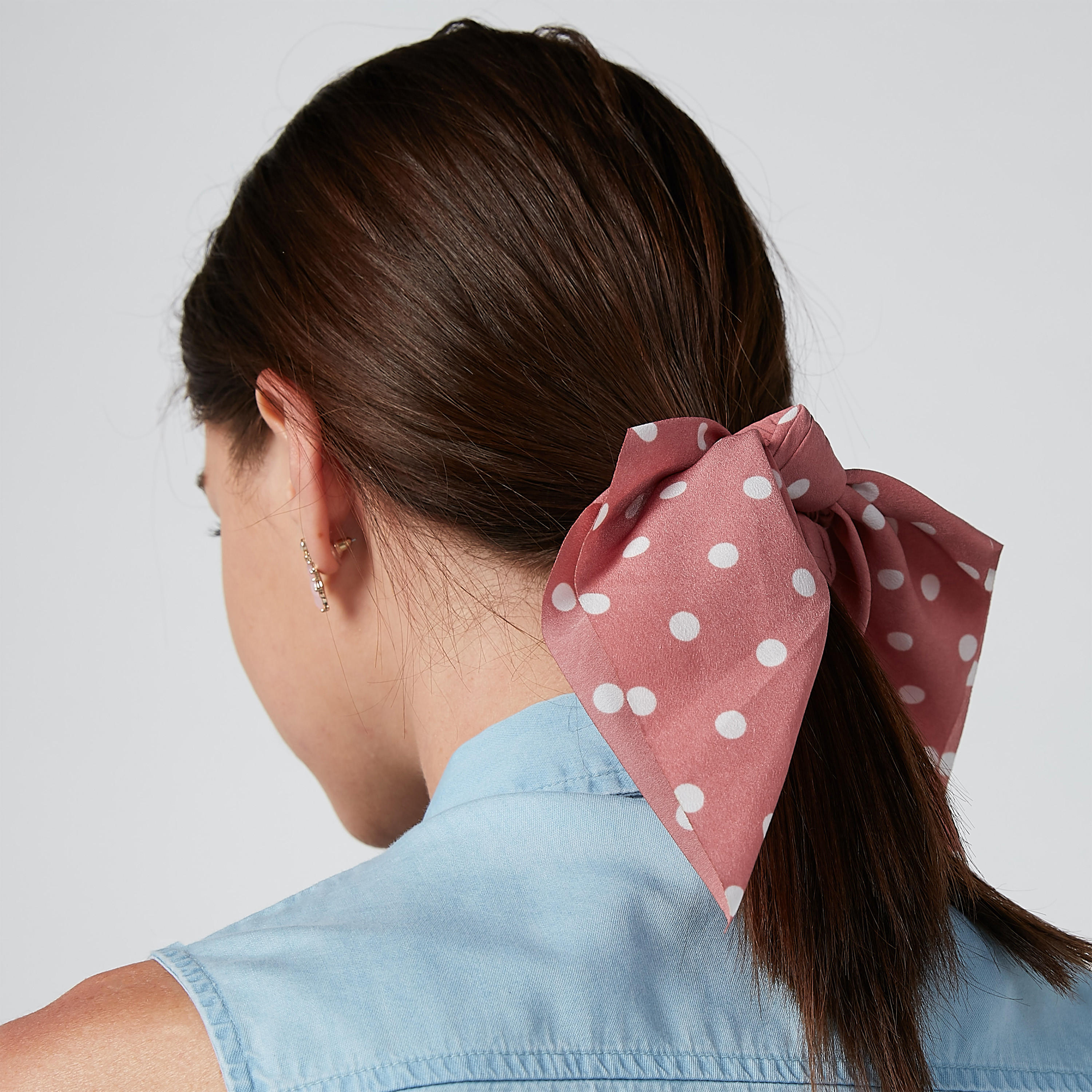 Polka Dot Printed Hair Tie-women-hairaccessories-image-2