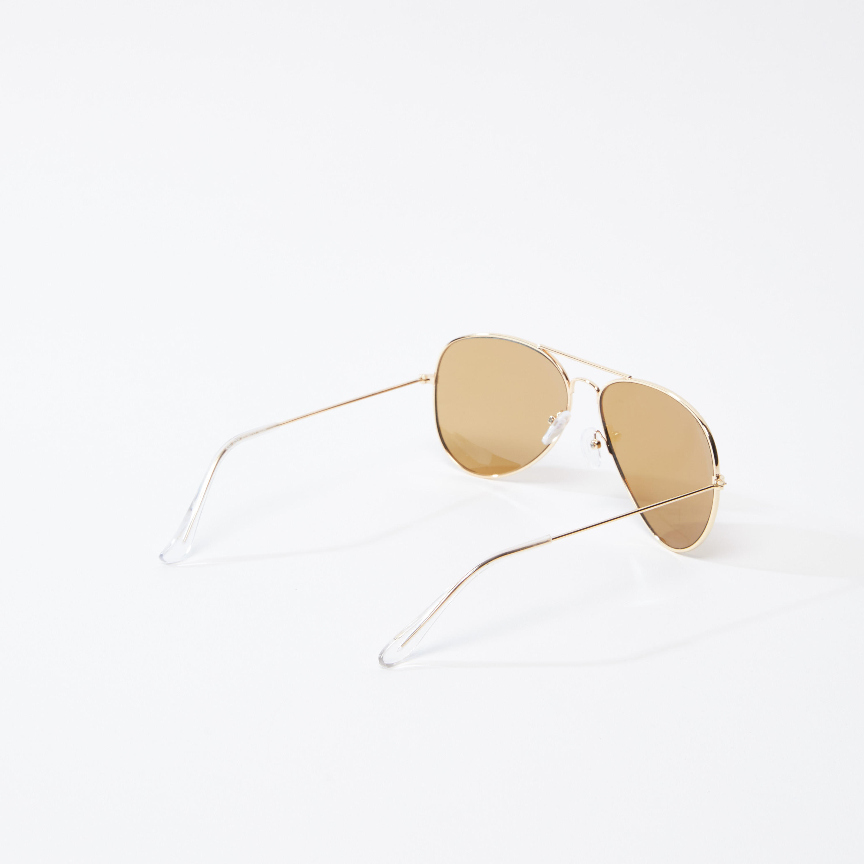 Metallic Full Frame Aviator Sunglasses with Nose Pads-women-sunglasses-image-5