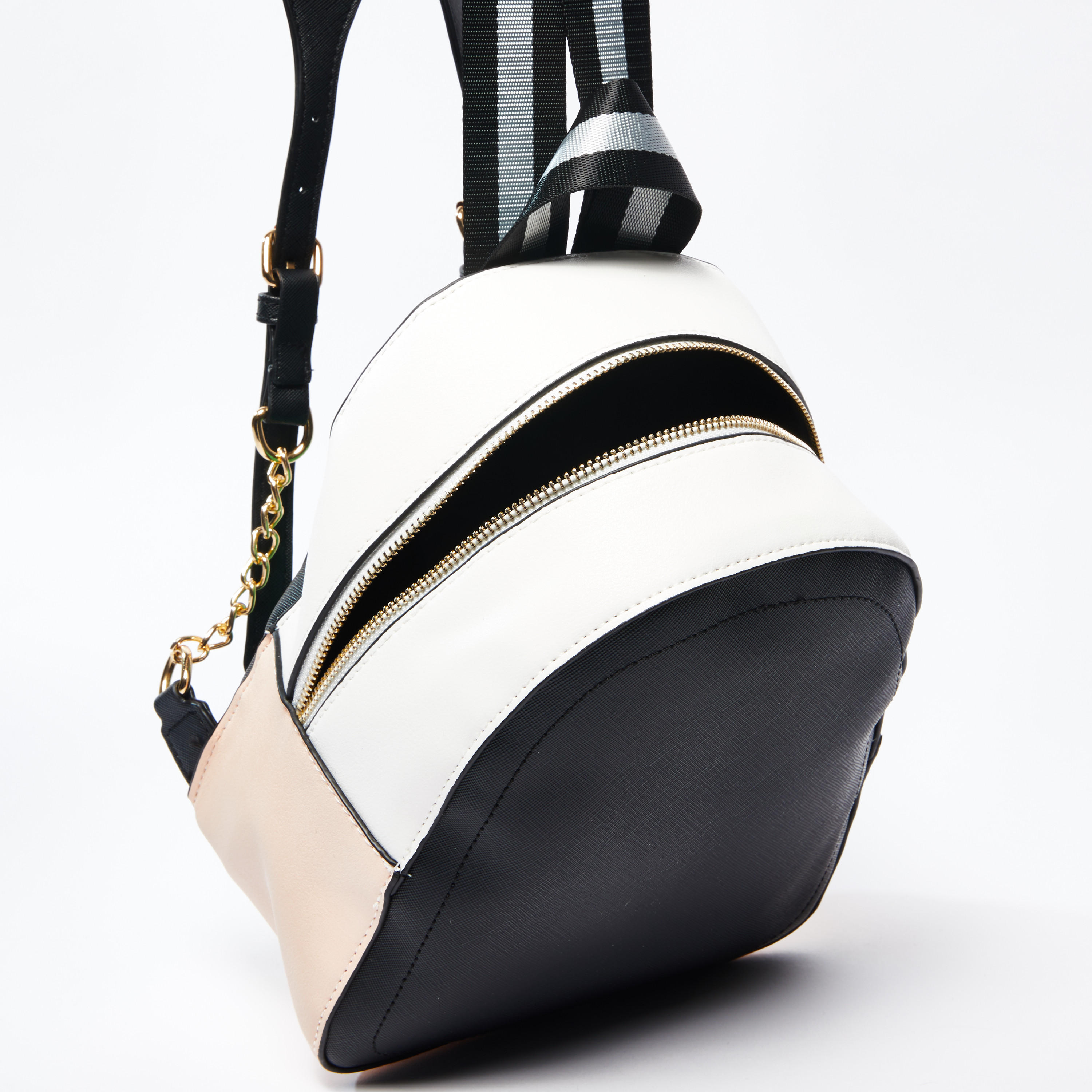 Textured Backpack with Zip Closure and Adjustable Straps-women-bagsandwallets-handbags-image-5