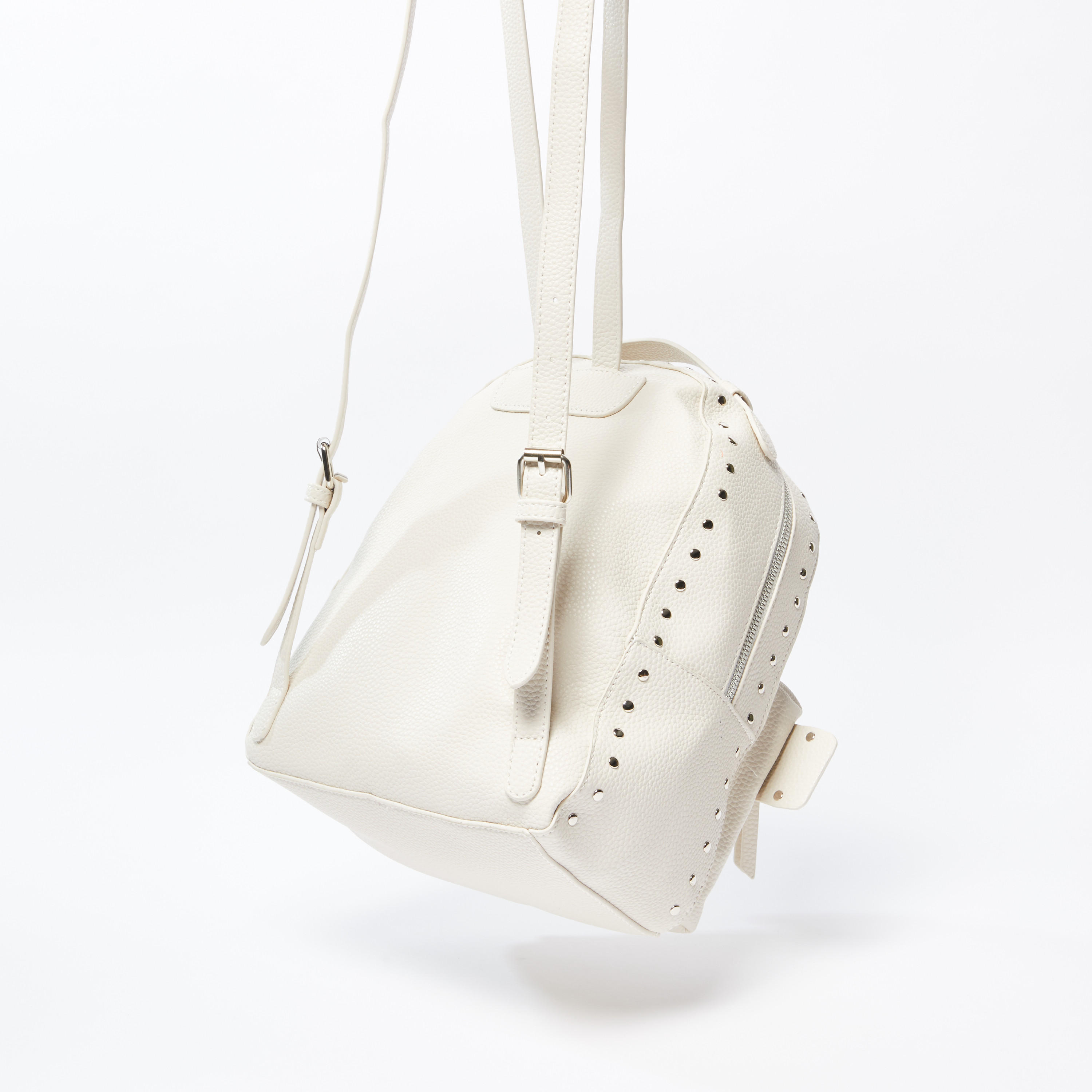 Studded Backpack with Adjustable Straps and Zip Closure-women-bagsandwallets-handbags-image-3