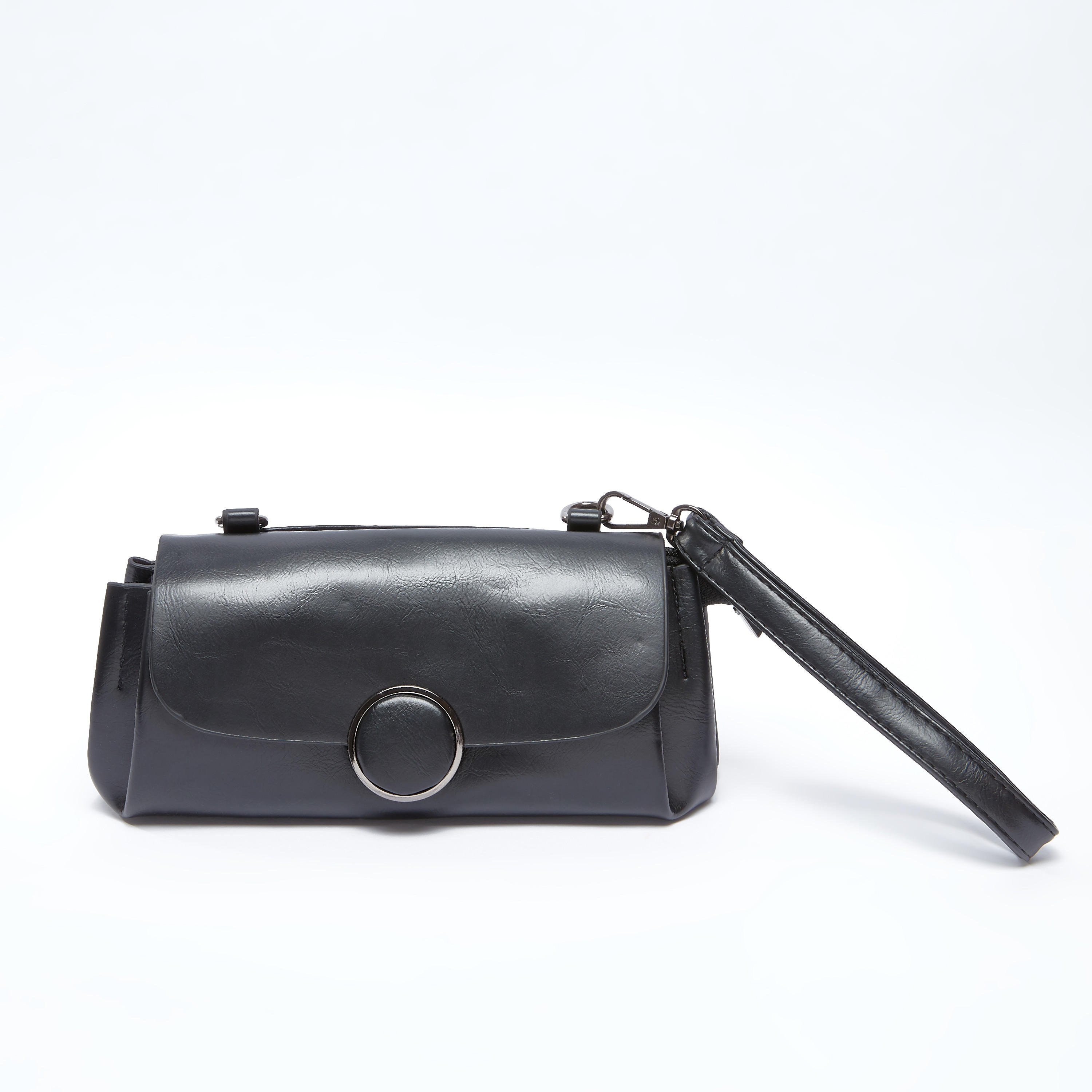 حقيبة كلاتش سادة بطيّة وحزام قابل للفصل-women-bagsandwallets-handbags-image-1
