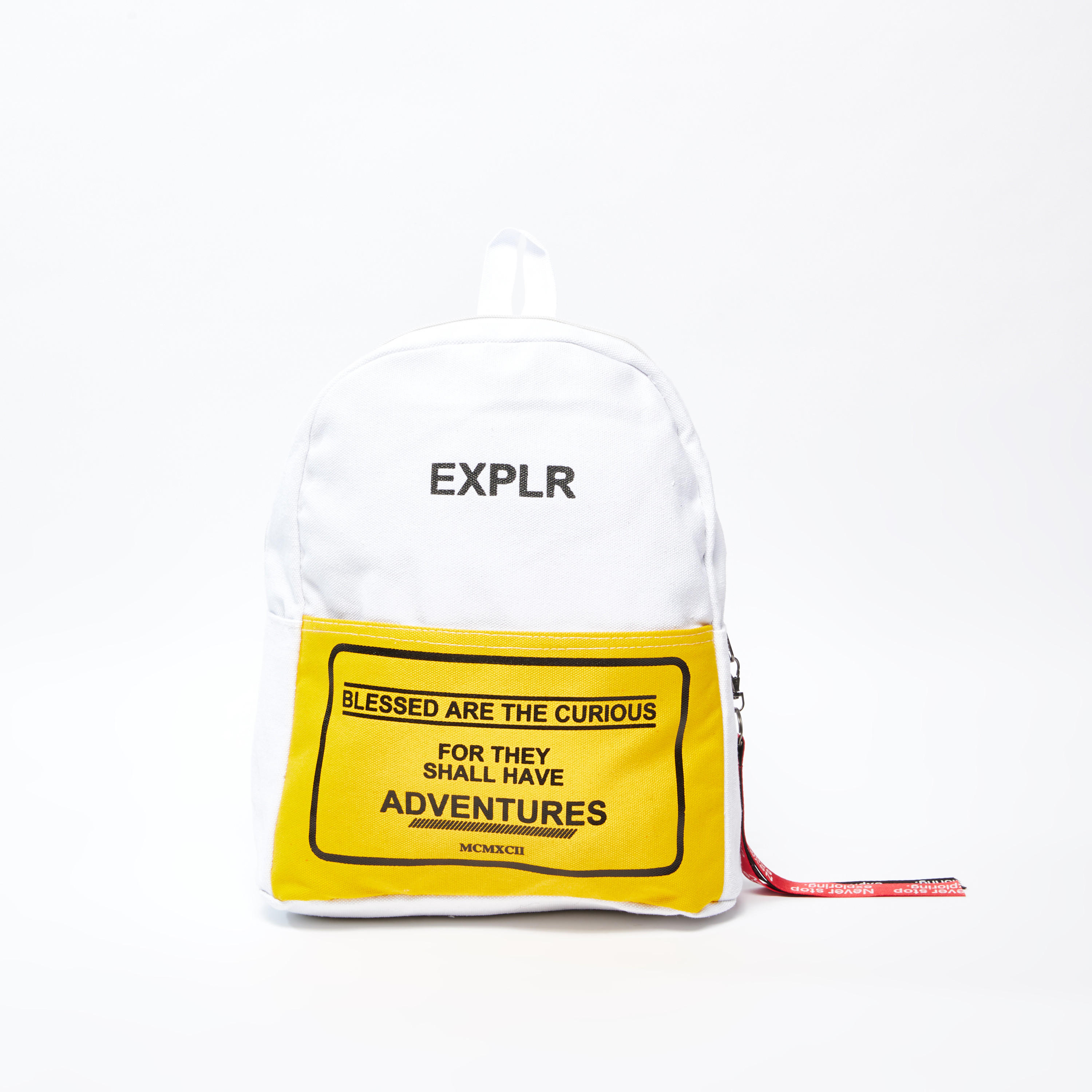 Printed Backpack with Tape Detail Zip Closure and Adjustable Straps-women-bagsandwallets-handbags-image-1