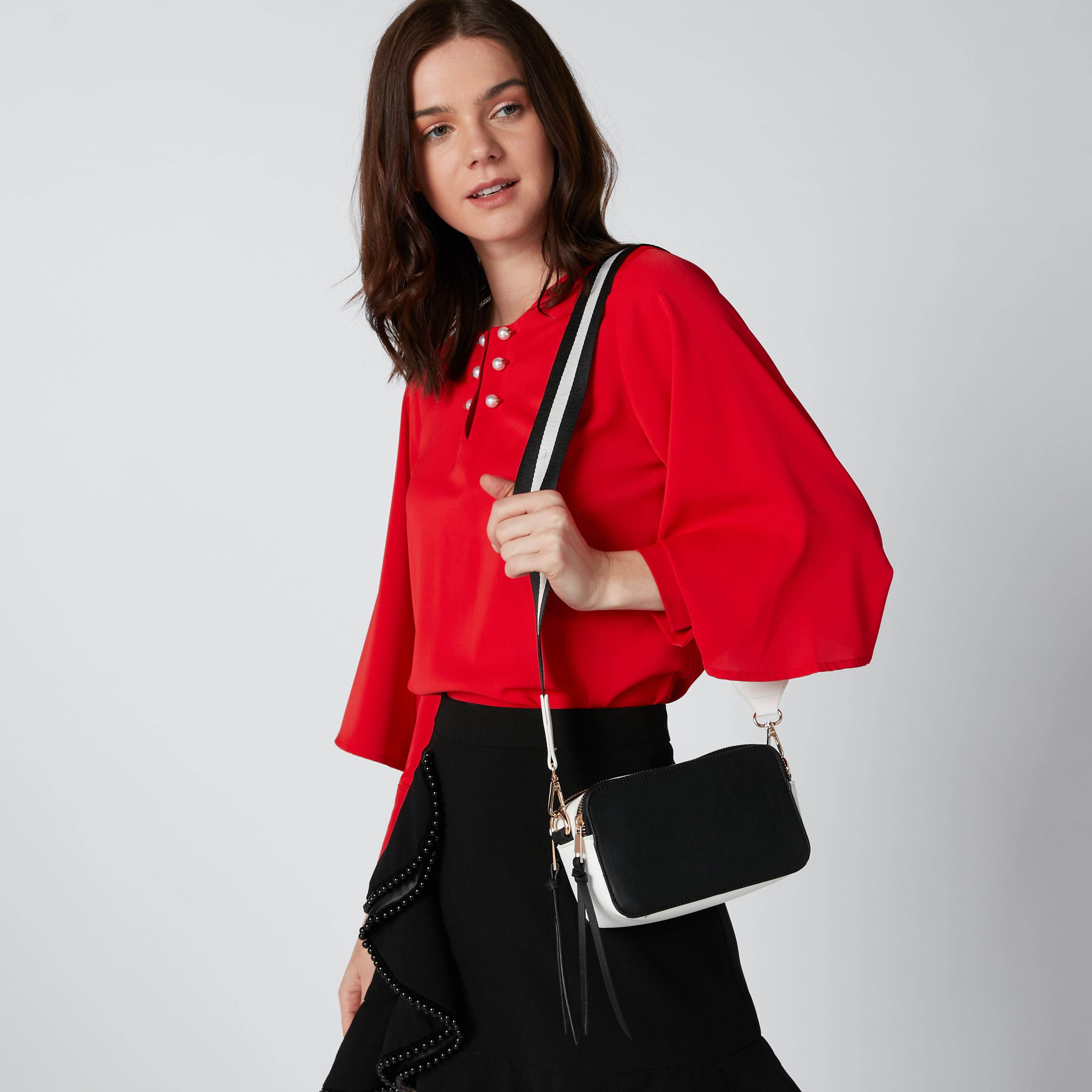Textured Crossbody Bag with Shoulder Strap-women-bagsandwallets-handbags-image-2