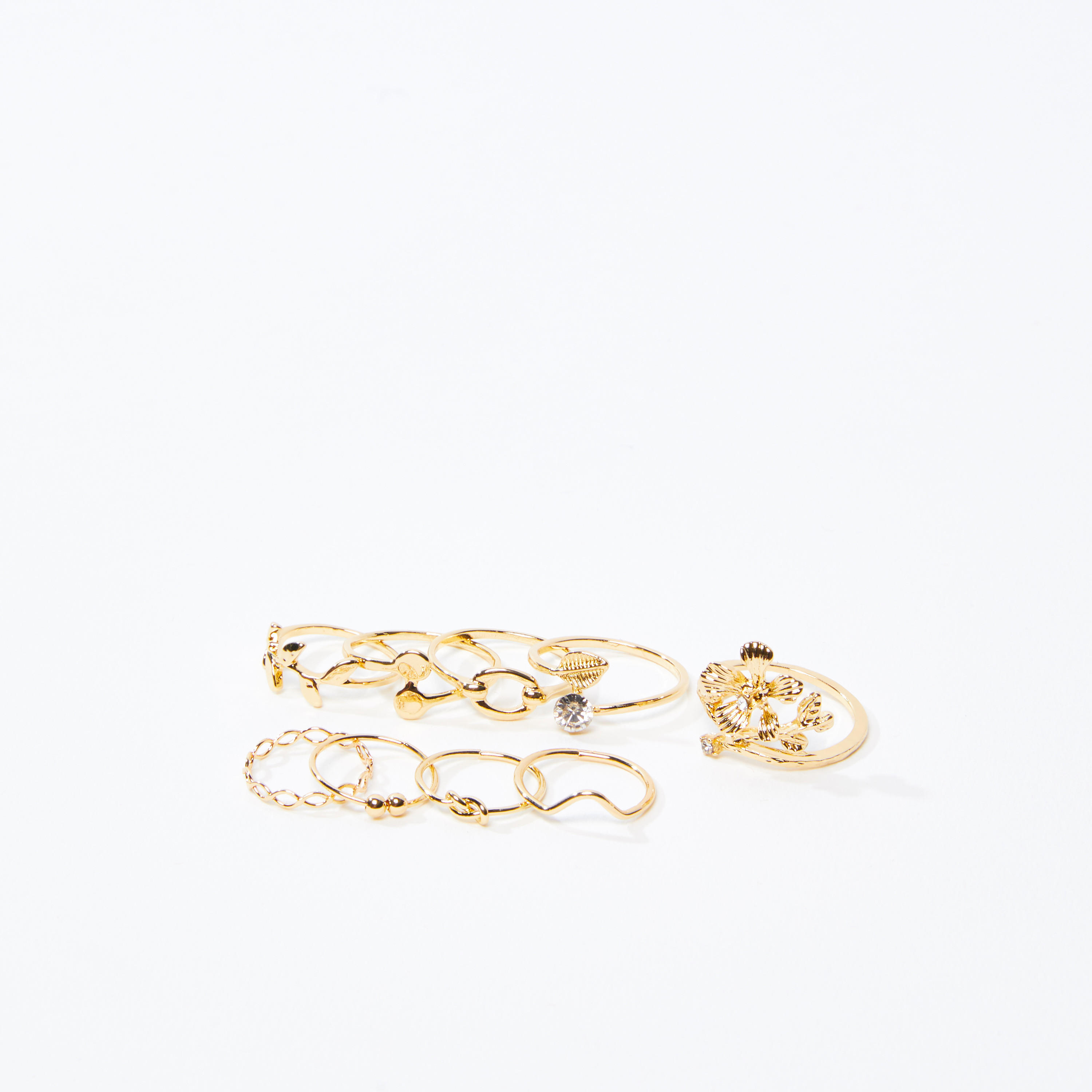خاتم ميتاليك - طقم من 9 قطع-women-watchesandjewellery-jewellery-rings-image-3
