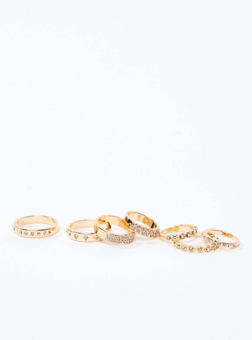طقم خواتم مرصَع 7 قطع-women-watchesandjewellery-jewellery-rings-image-1