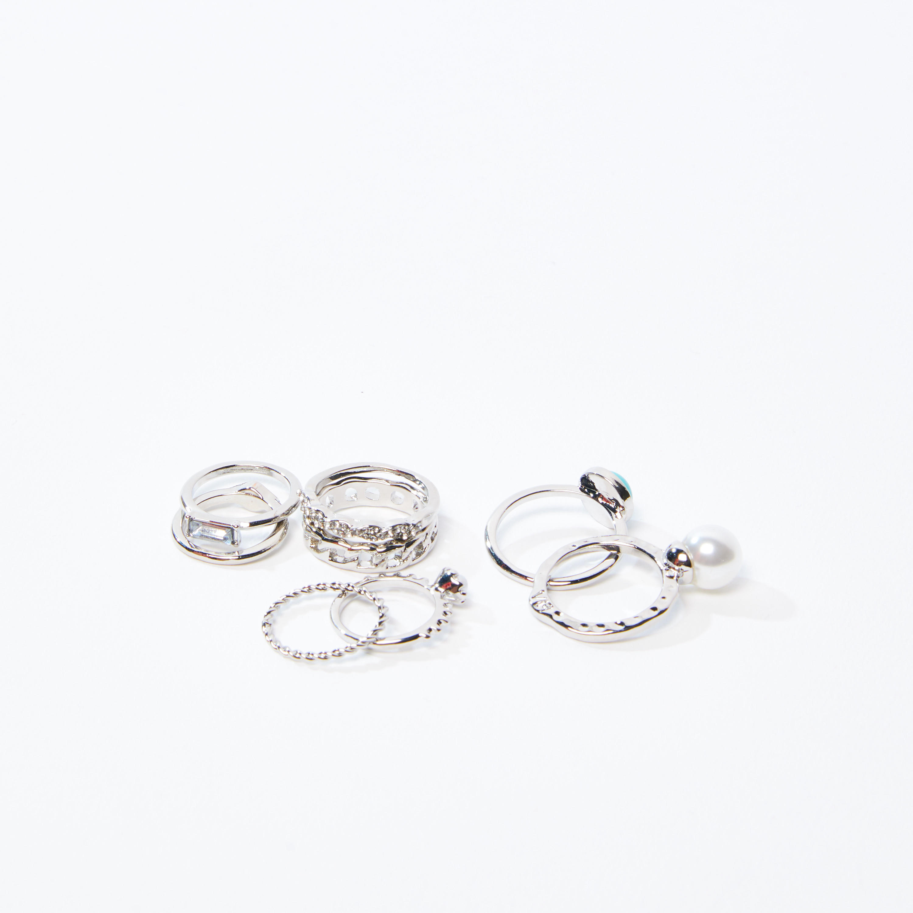 خواتم ميتاليك - طقم من 8 قطع-women-watchesandjewellery-jewellery-rings-image-3