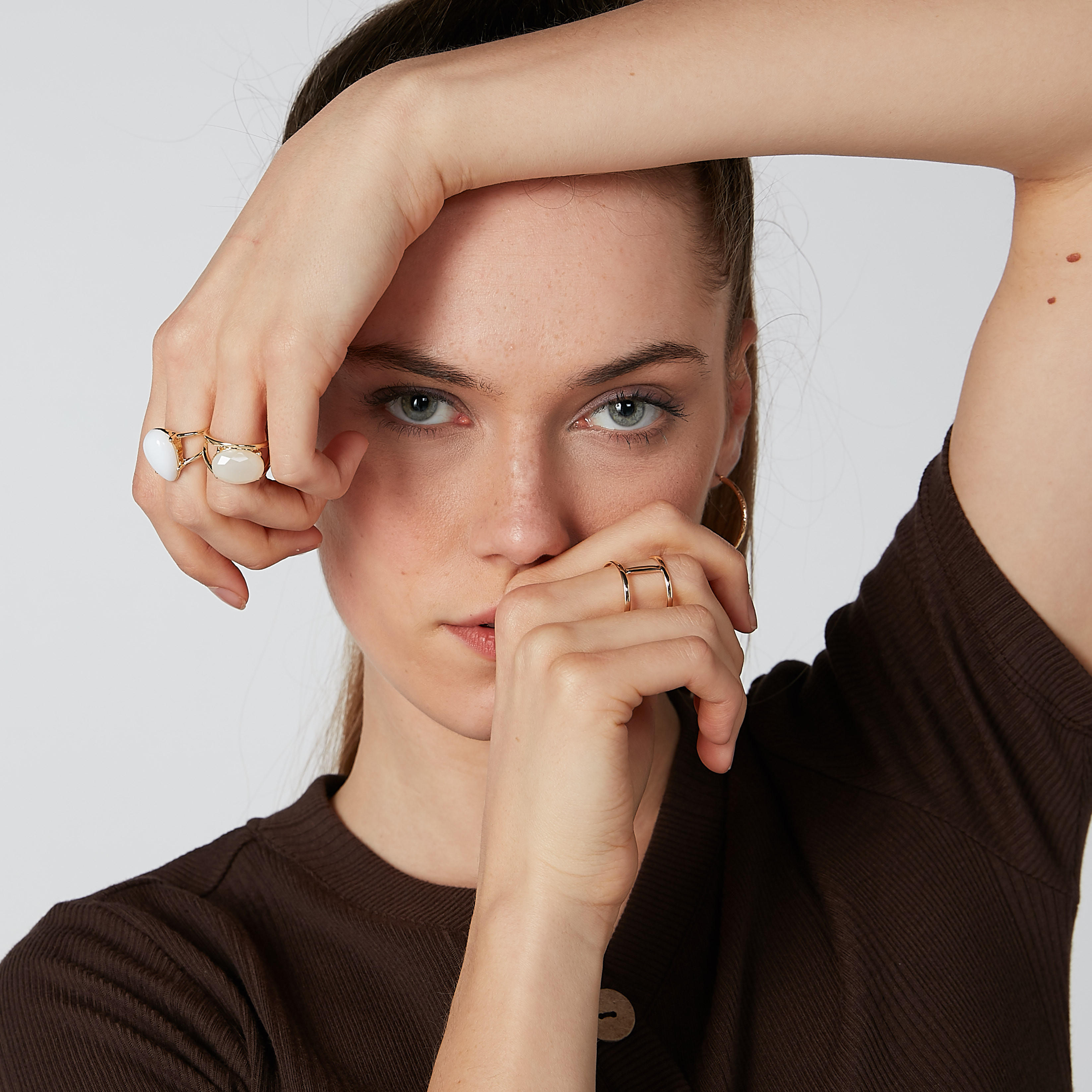 طقم خواتم مزيّنة 3 قطع-women-watchesandjewellery-jewellery-rings-image-2