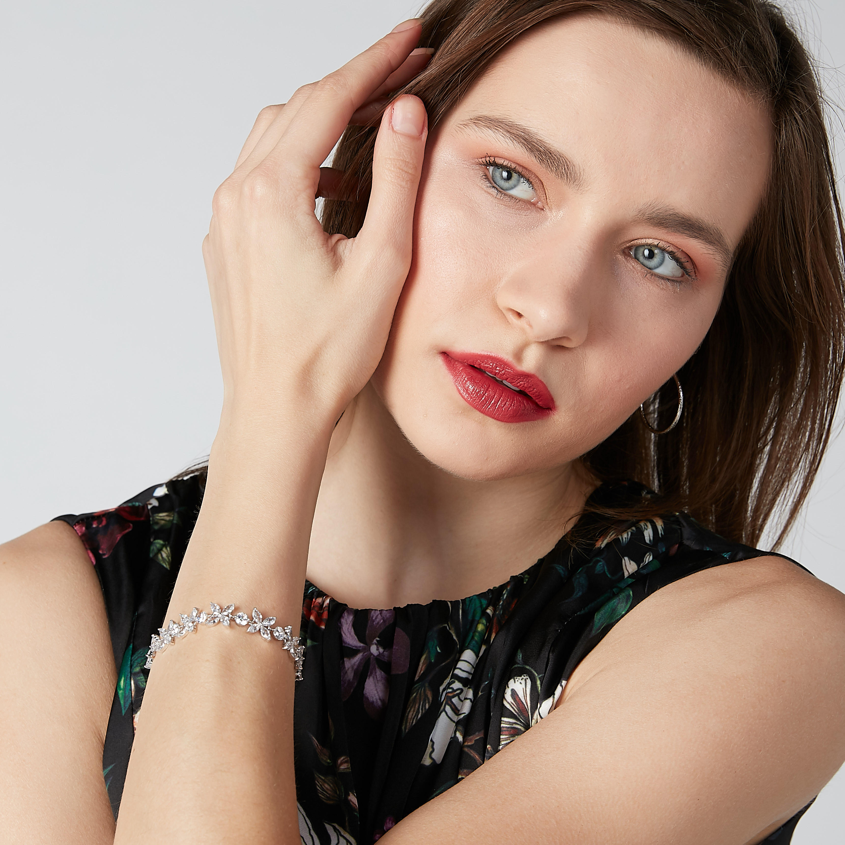 Studded Bracelet with Foldover Clasp-women-watchesandjewellery-jewellery-banglesandbracelets-image-2
