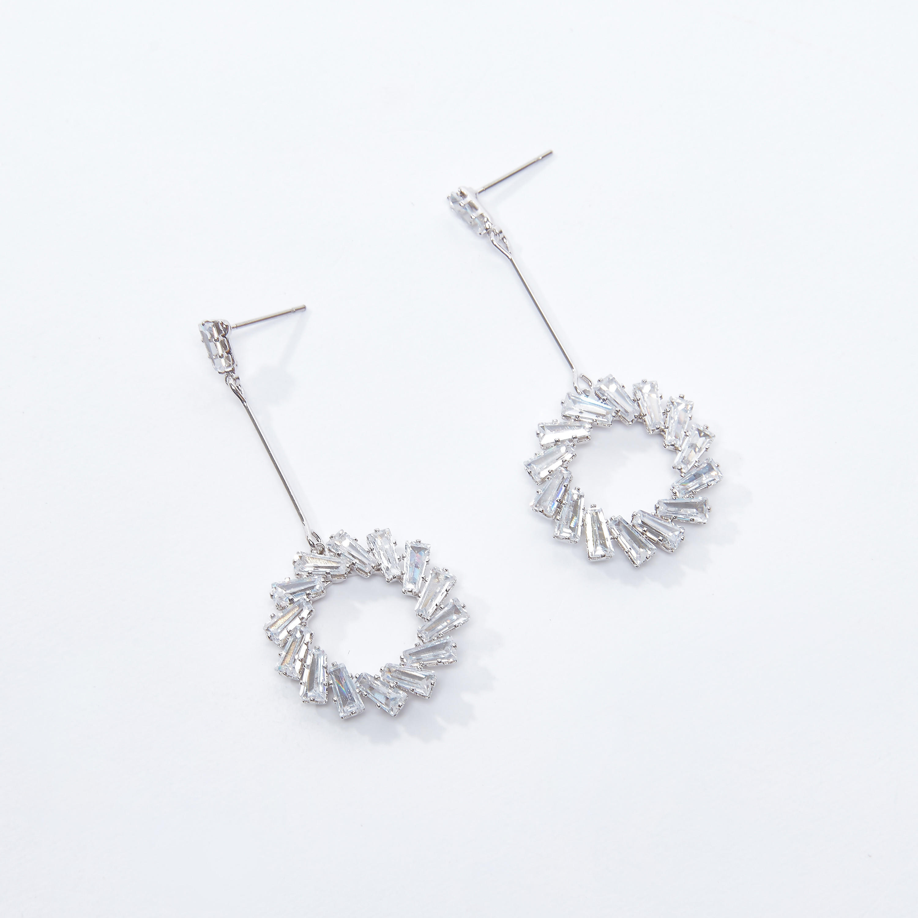 Studded Dangling Earrings with Pushback Closure-women-watchesandjewellery-jewellery-earrings-image-1