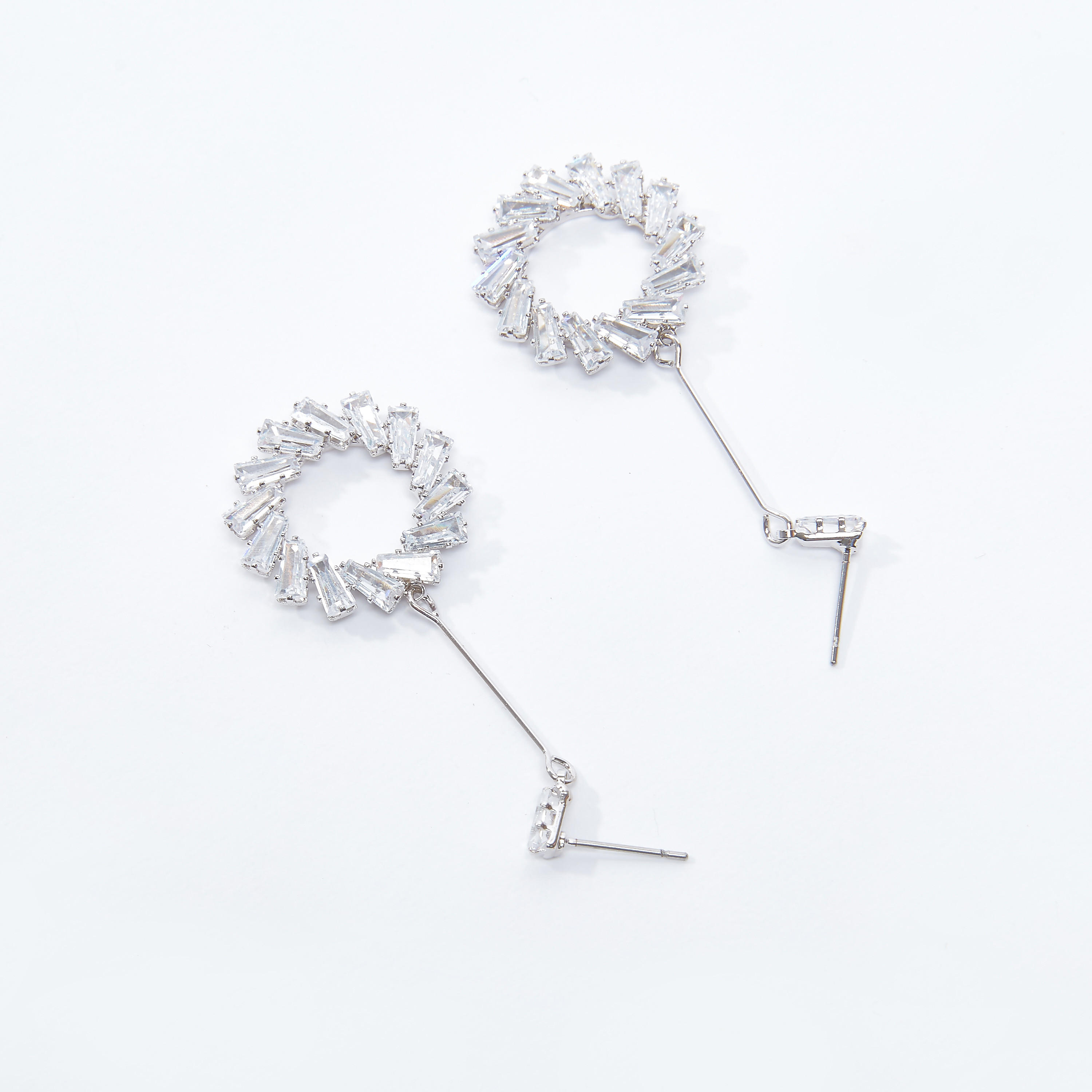 Studded Dangling Earrings with Pushback Closure-women-watchesandjewellery-jewellery-earrings-image-3