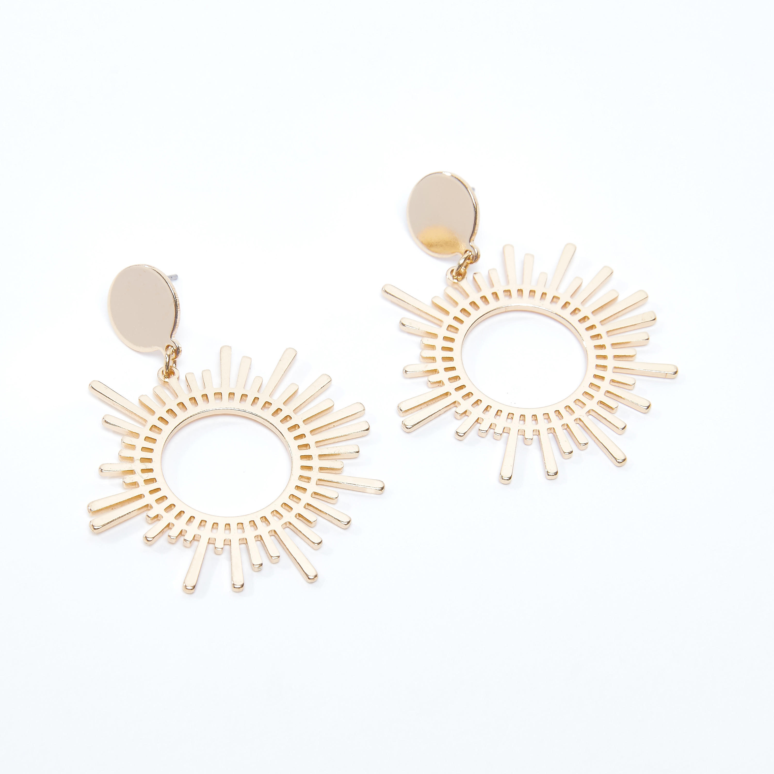 Metallic Dangling Earrings with Pushback Closure-women-watchesandjewellery-jewellery-earrings-image-1