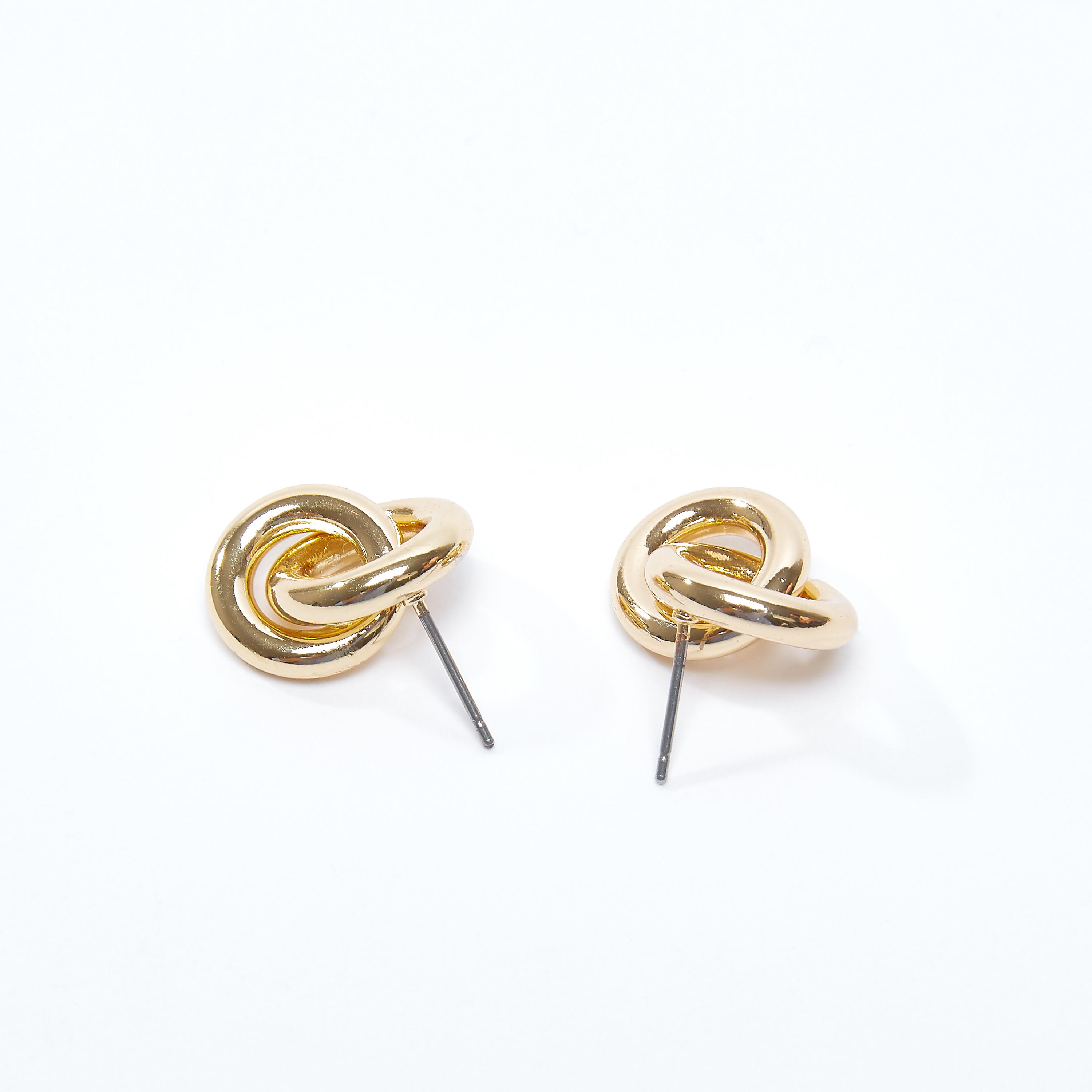 Ring Shaped Metallic Earrings with Pushback Closure-women-watchesandjewellery-jewellery-earrings-image-3