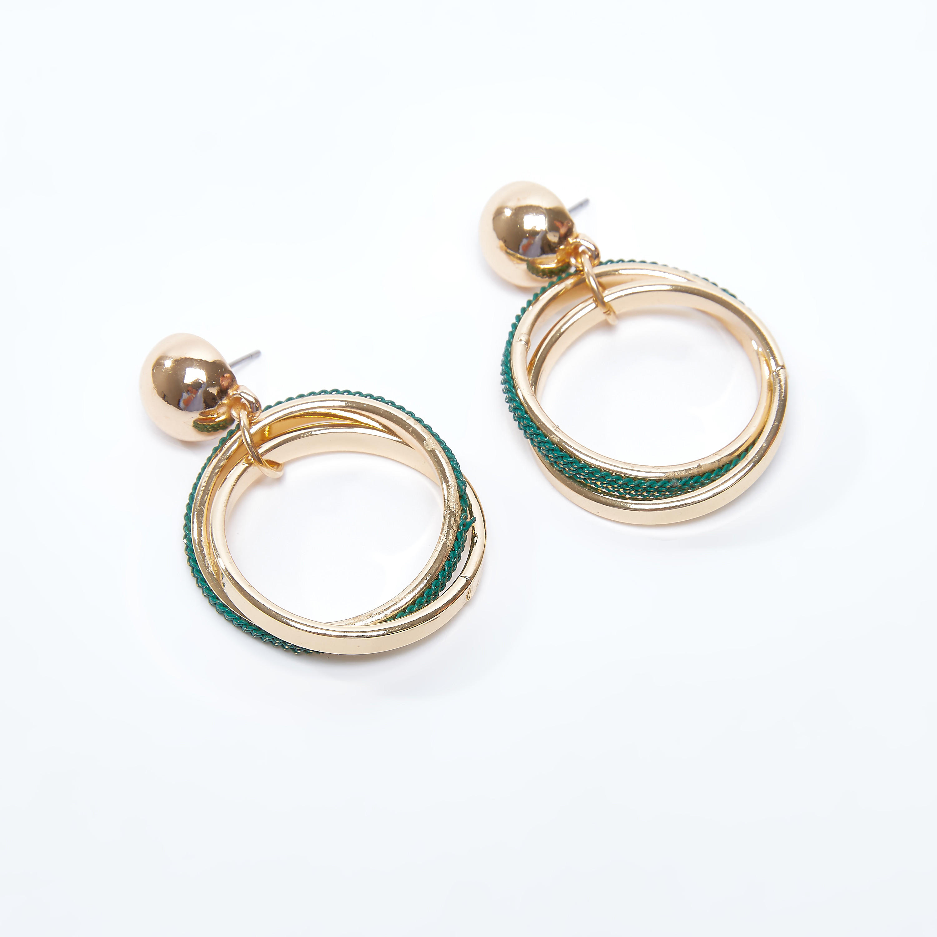 أقراط متدليّة ميتاليك بمكبس إغلاق-women-watchesandjewellery-jewellery-earrings-image-3