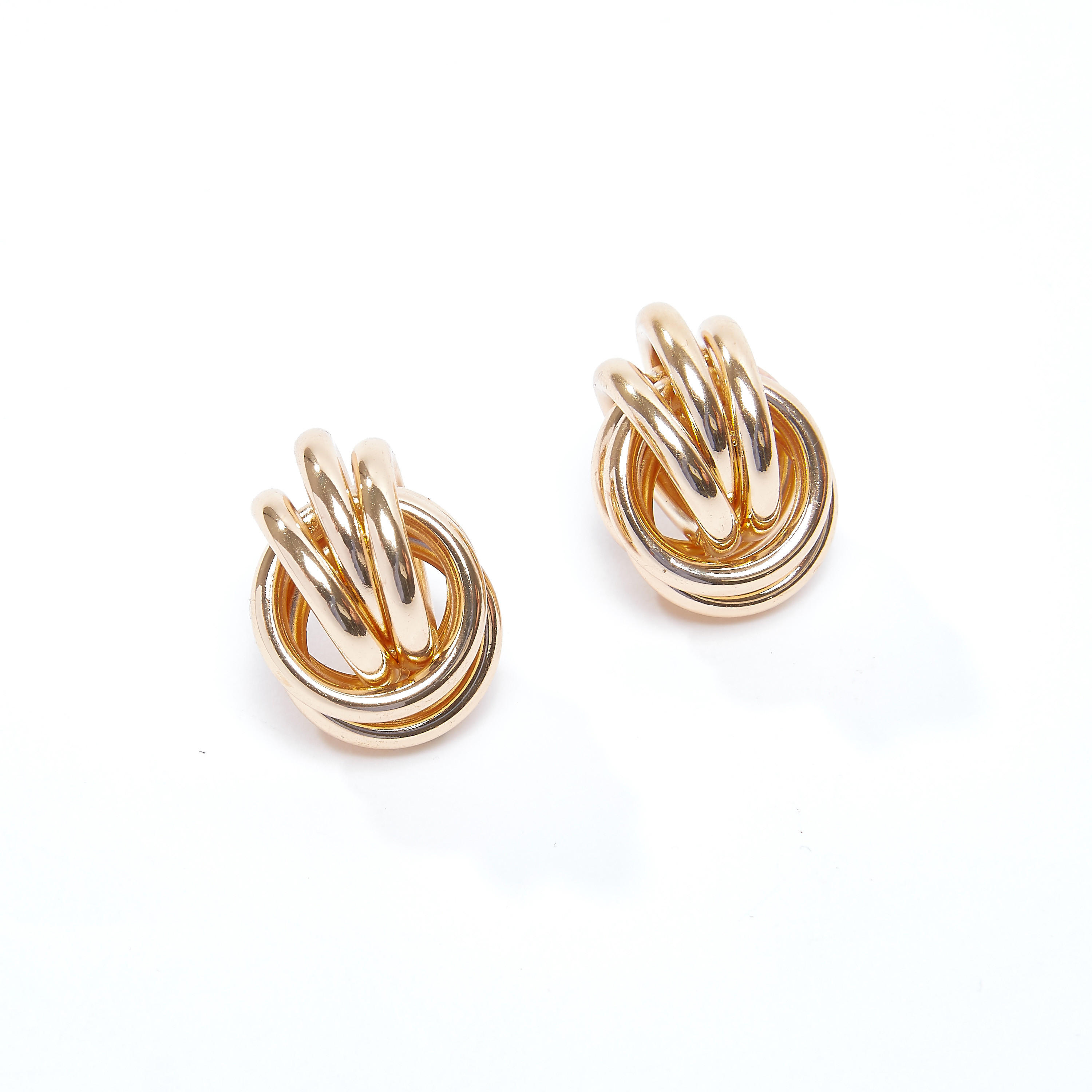 أقراط ميتاليك بتفاصيل حلقية ومكبس إغلاق-women-watchesandjewellery-jewellery-earrings-image-1