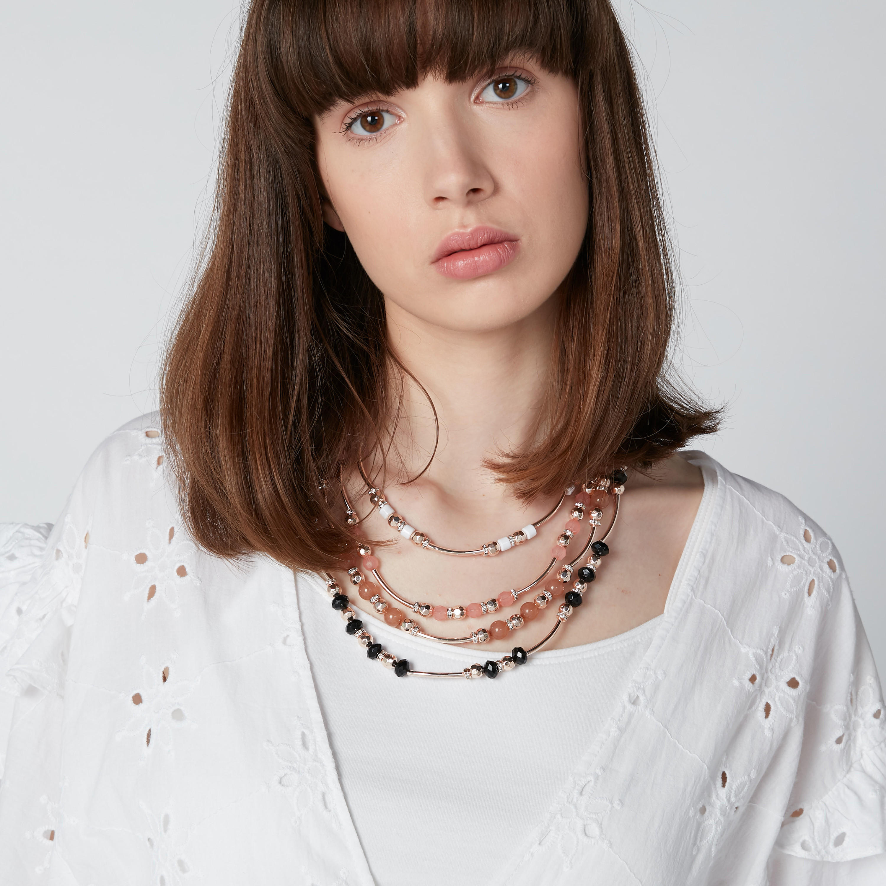 قلادة خرز متعددة الطبقات بمشبك إغلاق-women-watchesandjewellery-jewellery-necklacesandpendants-image-2