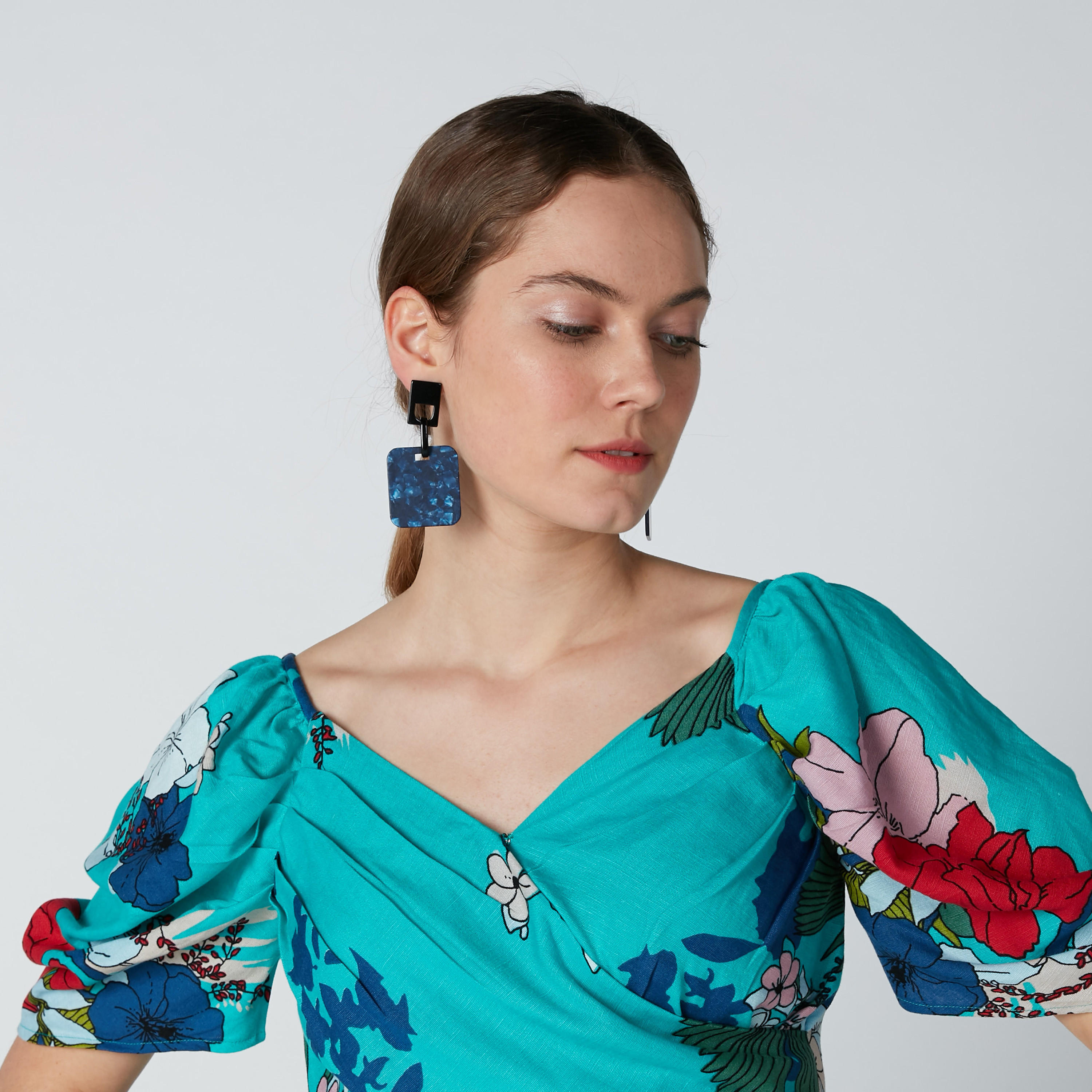 Printed Dangling Earrings with Pushback Closure-women-watchesandjewellery-jewellery-earrings-image-1