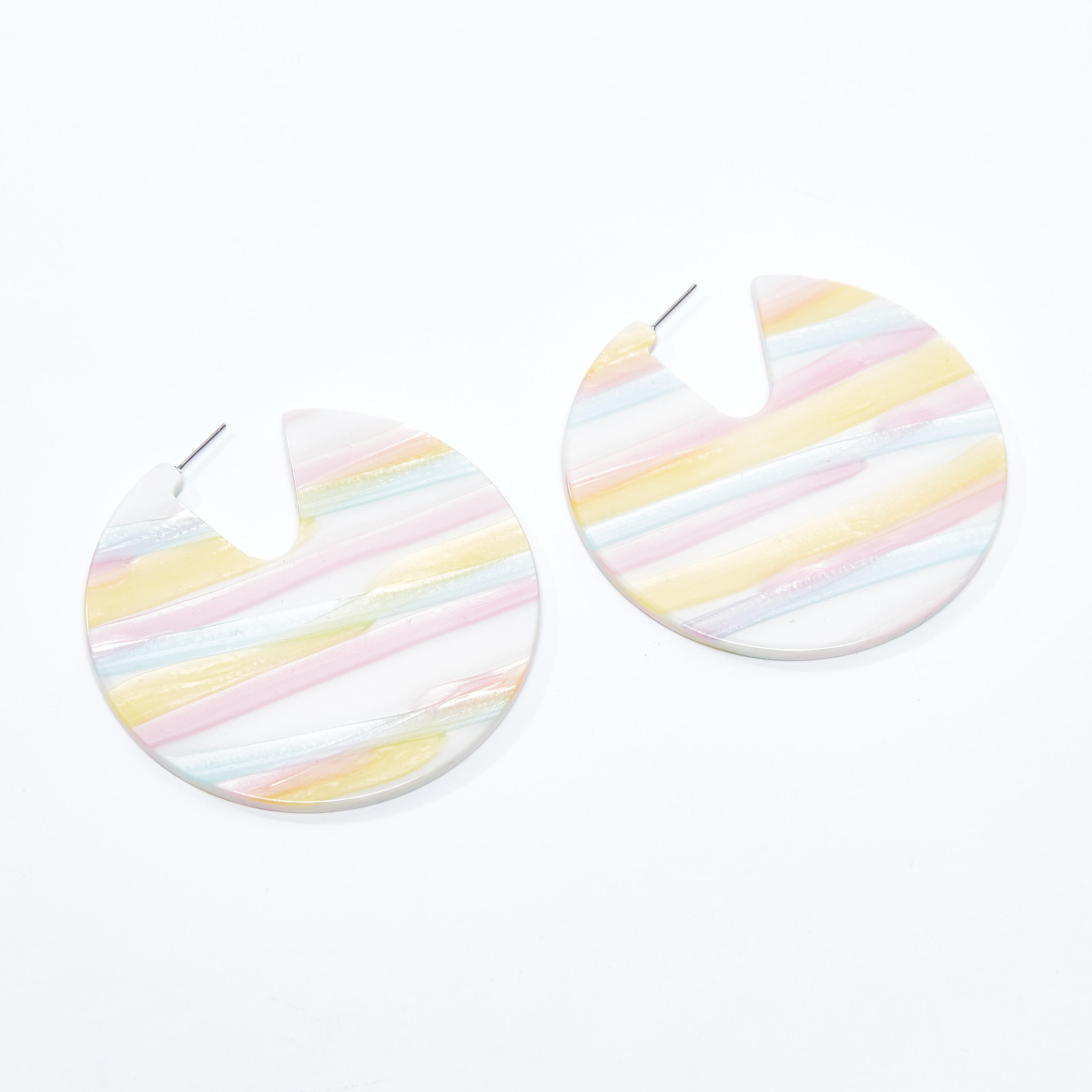 أقراط مستديرة بمكبس إغلاق-women-watchesandjewellery-jewellery-earrings-image-1