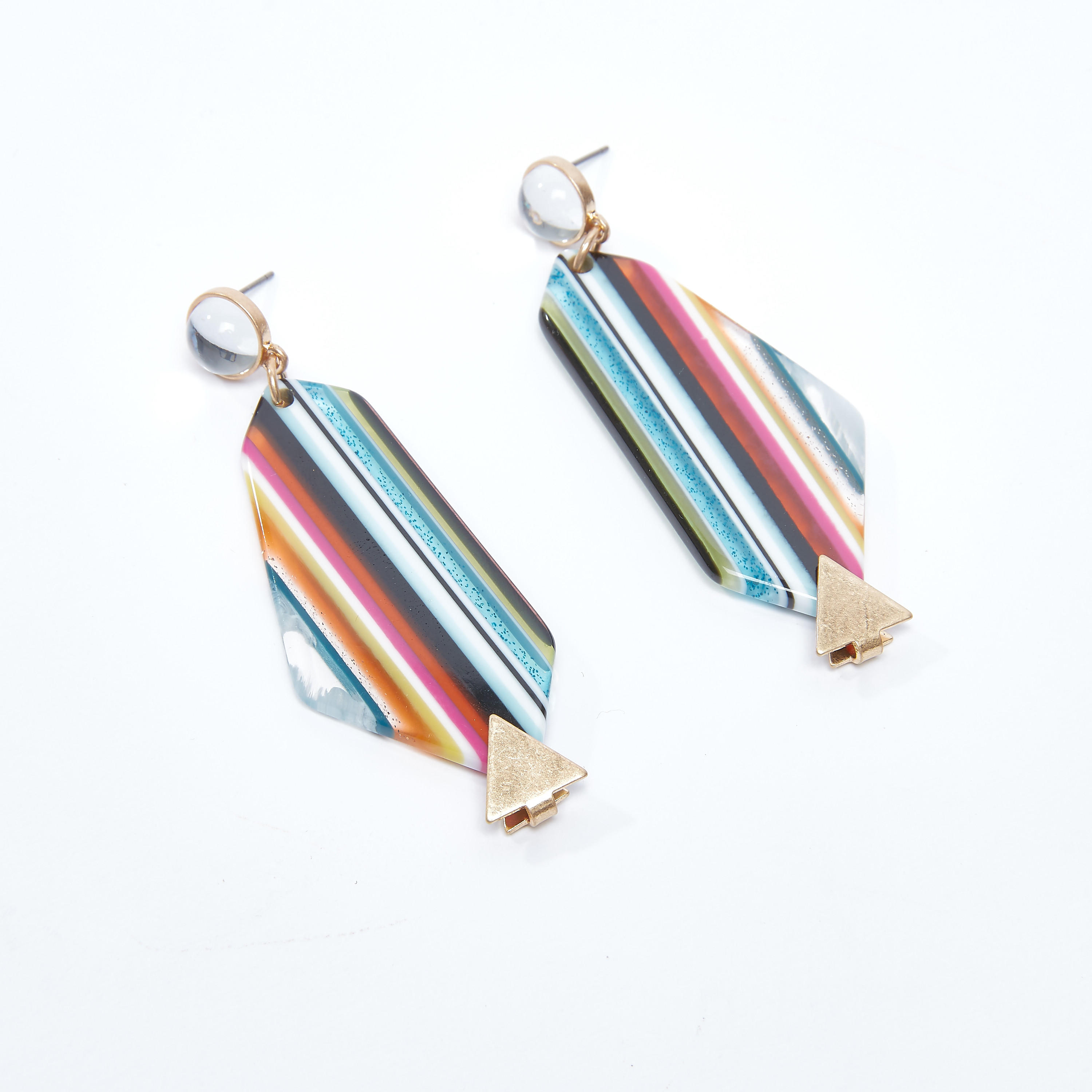 Printed Dangling Earrings with Pushback Closure-women-watchesandjewellery-jewellery-earrings-image-1