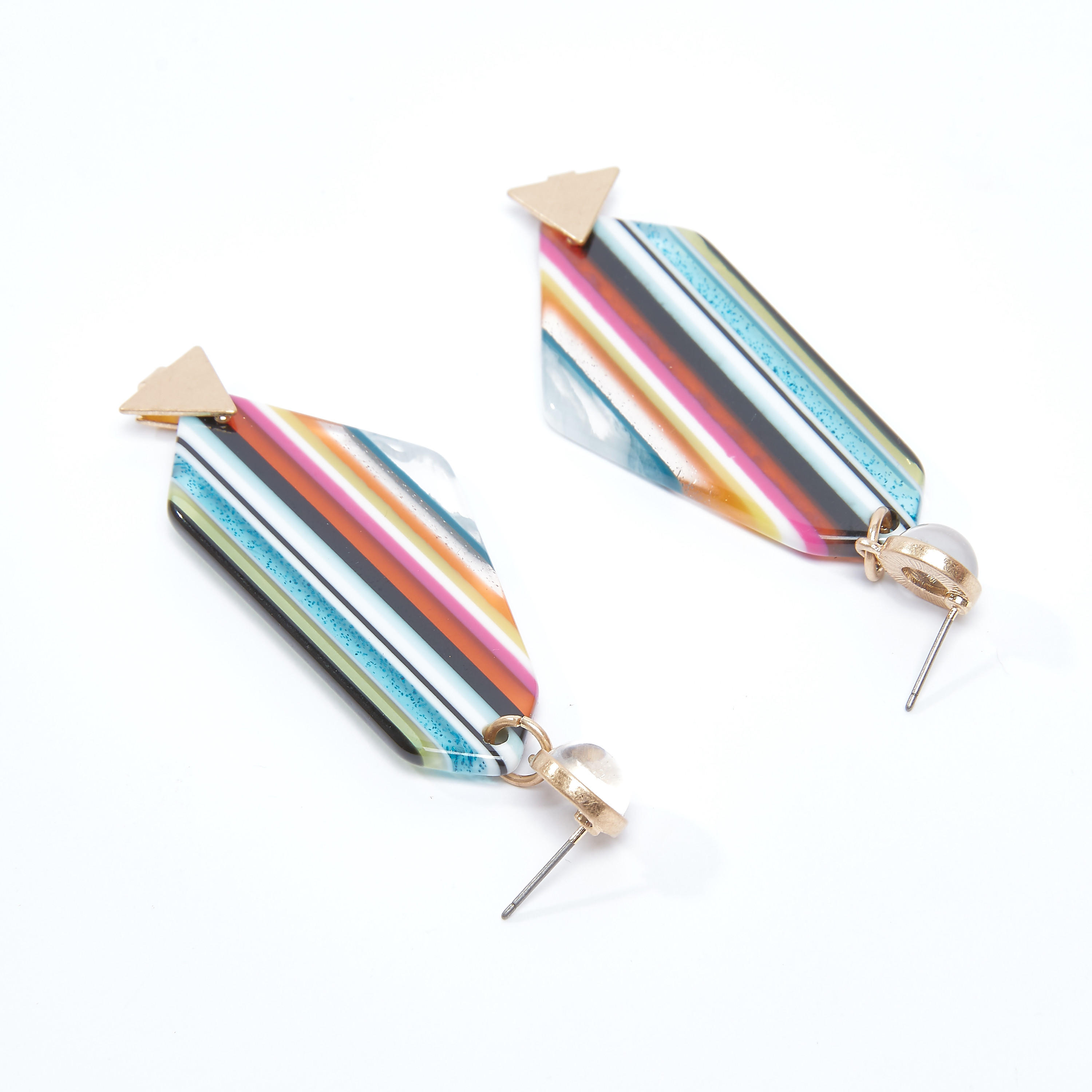 Printed Dangling Earrings with Pushback Closure-women-watchesandjewellery-jewellery-earrings-image-3