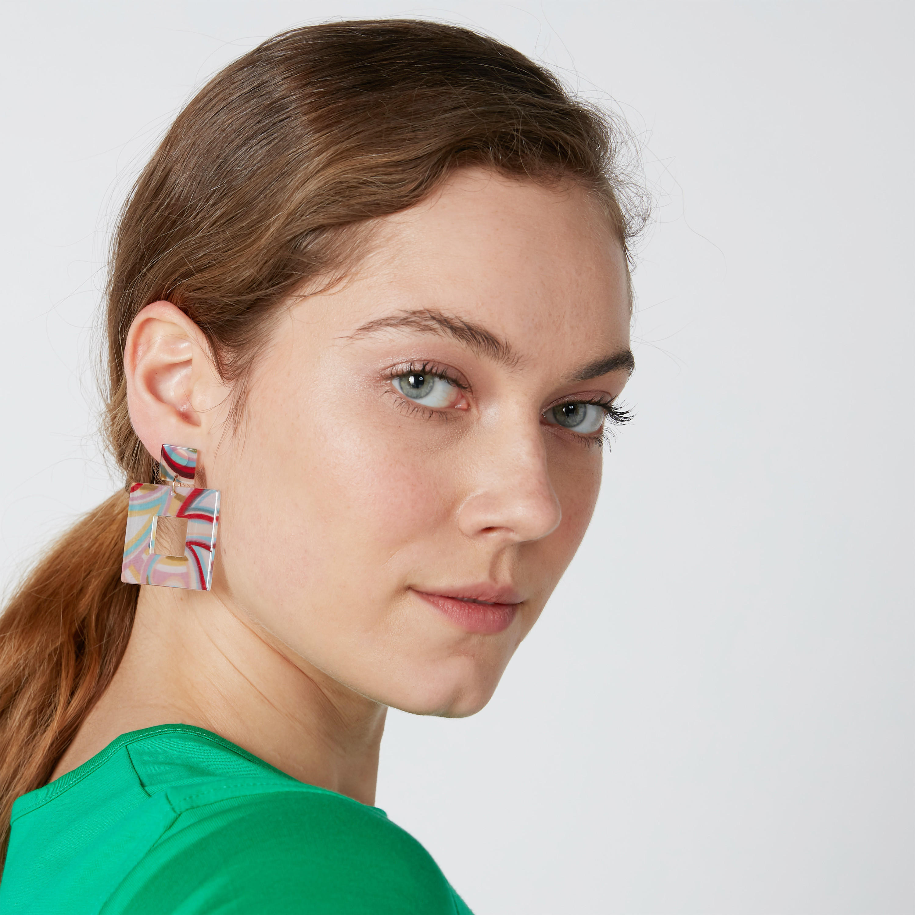 Square Dangling Earrings with Pushback Closure-women-watchesandjewellery-jewellery-earrings-image-2