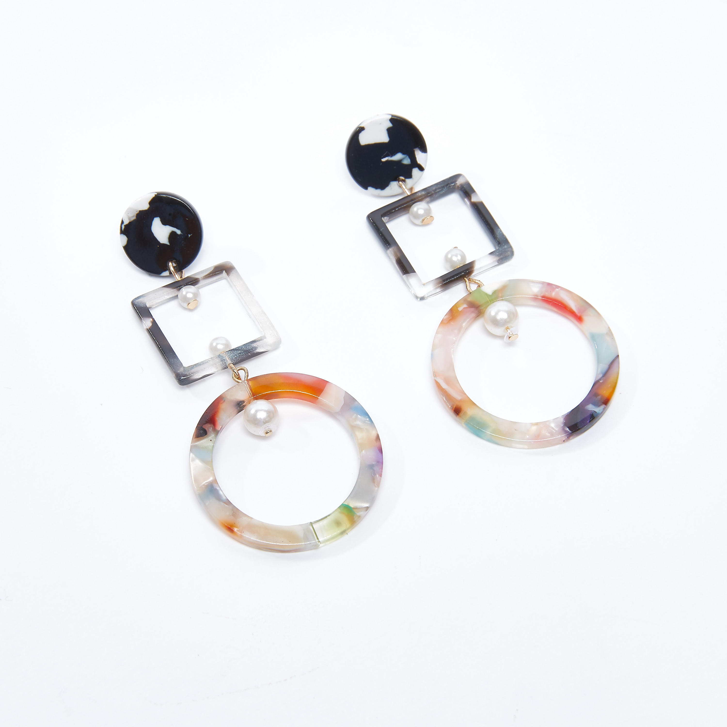 Pearl Detail Dangling Earrings with Pushback Closure-women-watchesandjewellery-jewellery-earrings-image-1
