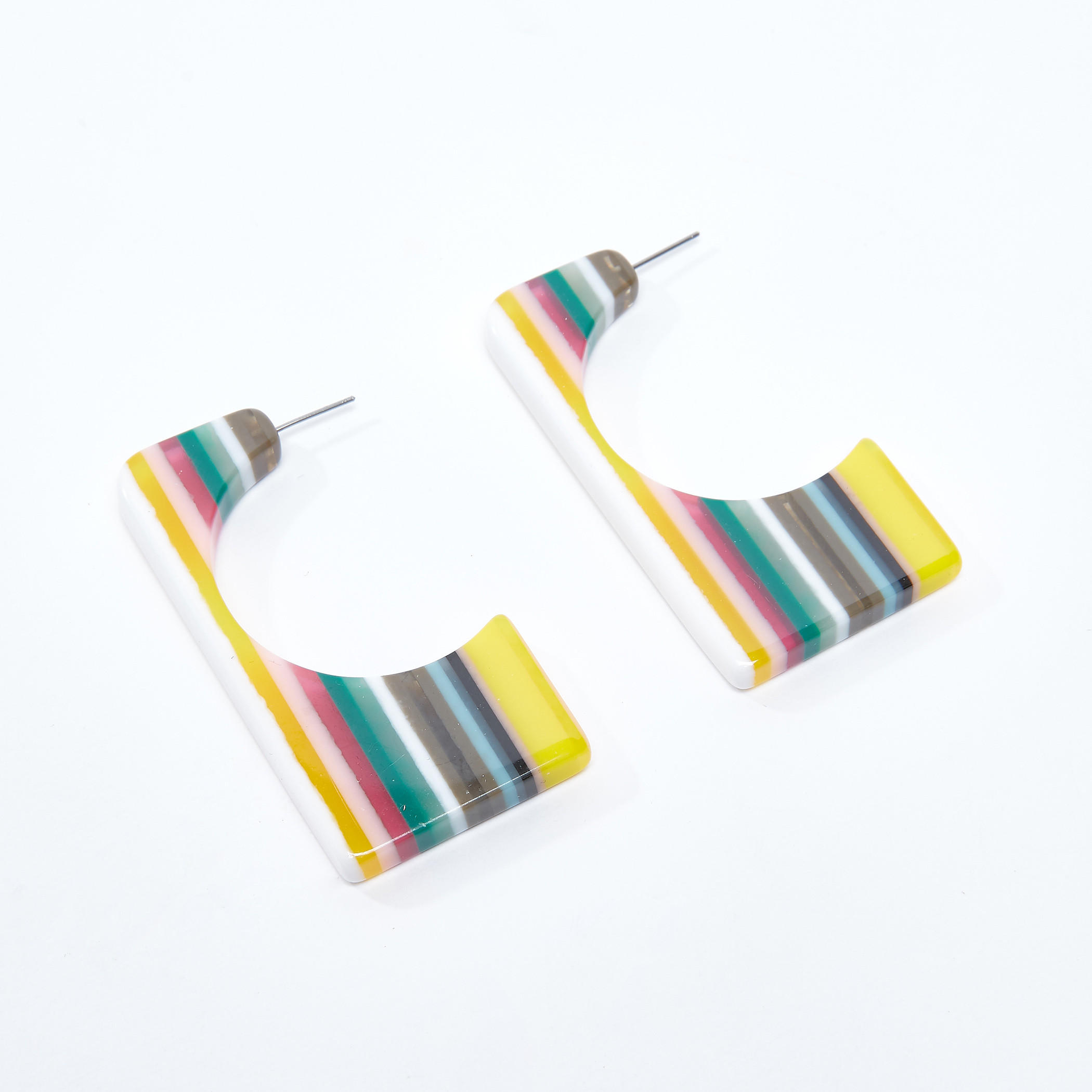 Printed Stripes Dangling Earrings with Pushback Closure-women-watchesandjewellery-jewellery-earrings-image-2