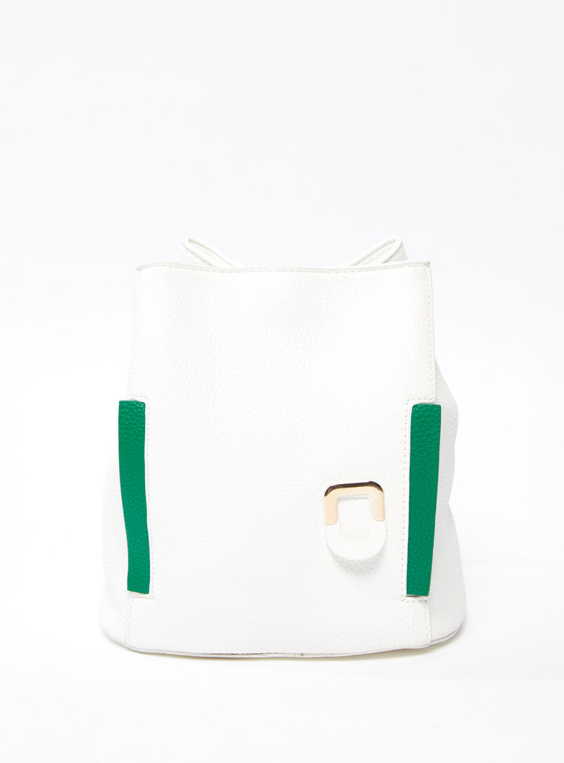 Textured Backpack with Strap and Drawstring-women-bagsandwallets-handbags-image-1