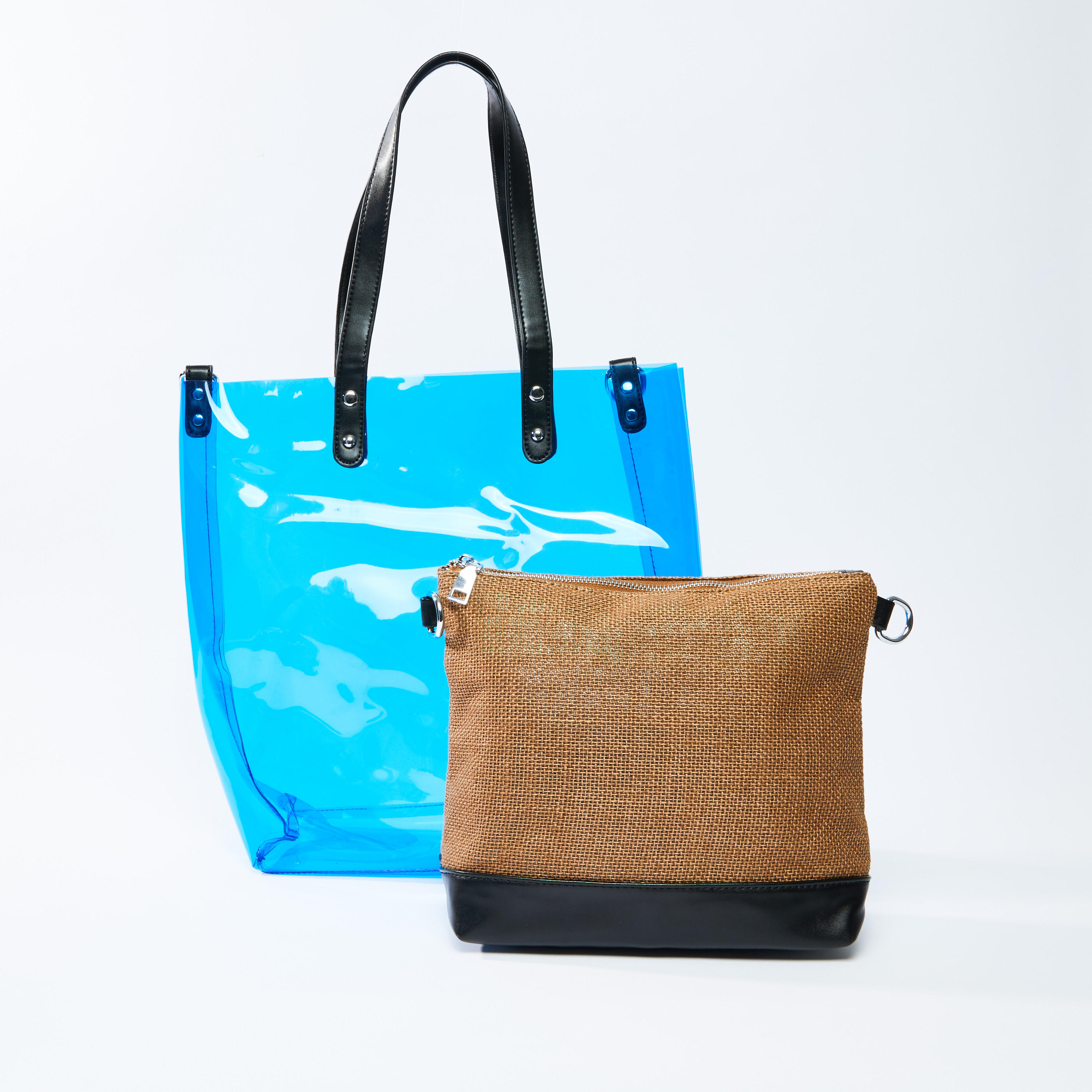 طقم شنطة يد شفافة مع كروس بودي بارزة الملمس-women-bagsandwallets-handbags-image-1