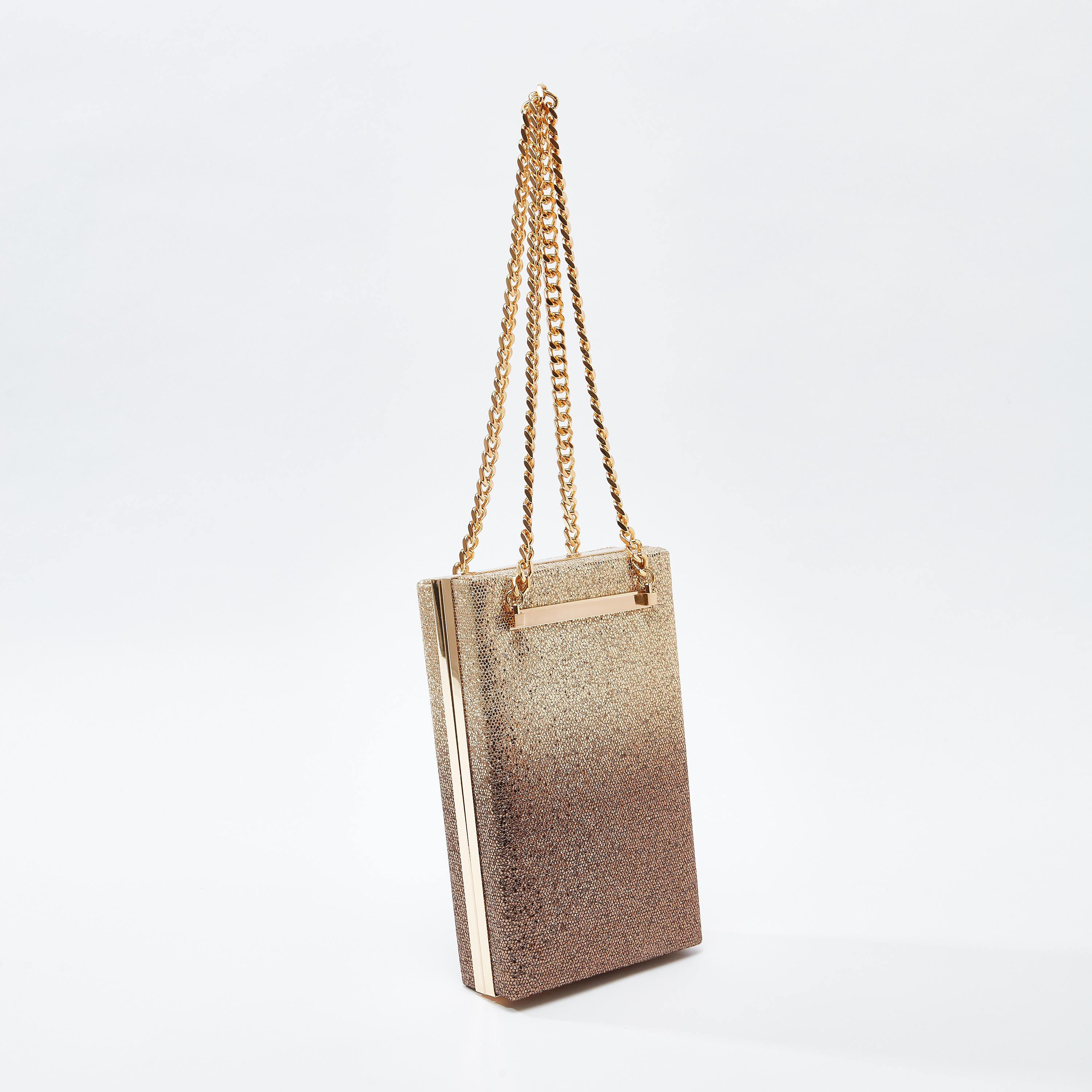 Textured Rectangular Handbag with Twin Chain Handles-women-bagsandwallets-handbags-image-3