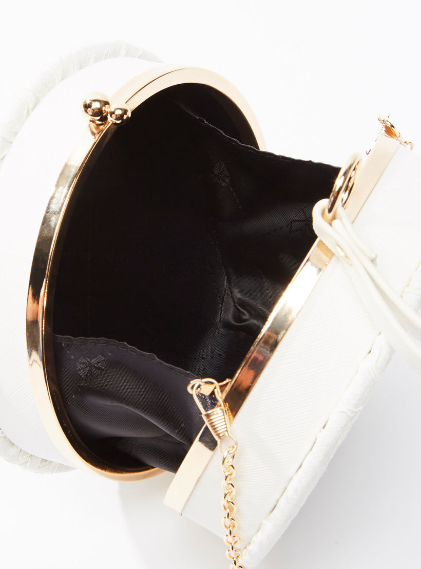 حقيبة كلاتش بارزة الملمس بسلسلة ميتالك-women-bagsandwallets-handbags-image-5