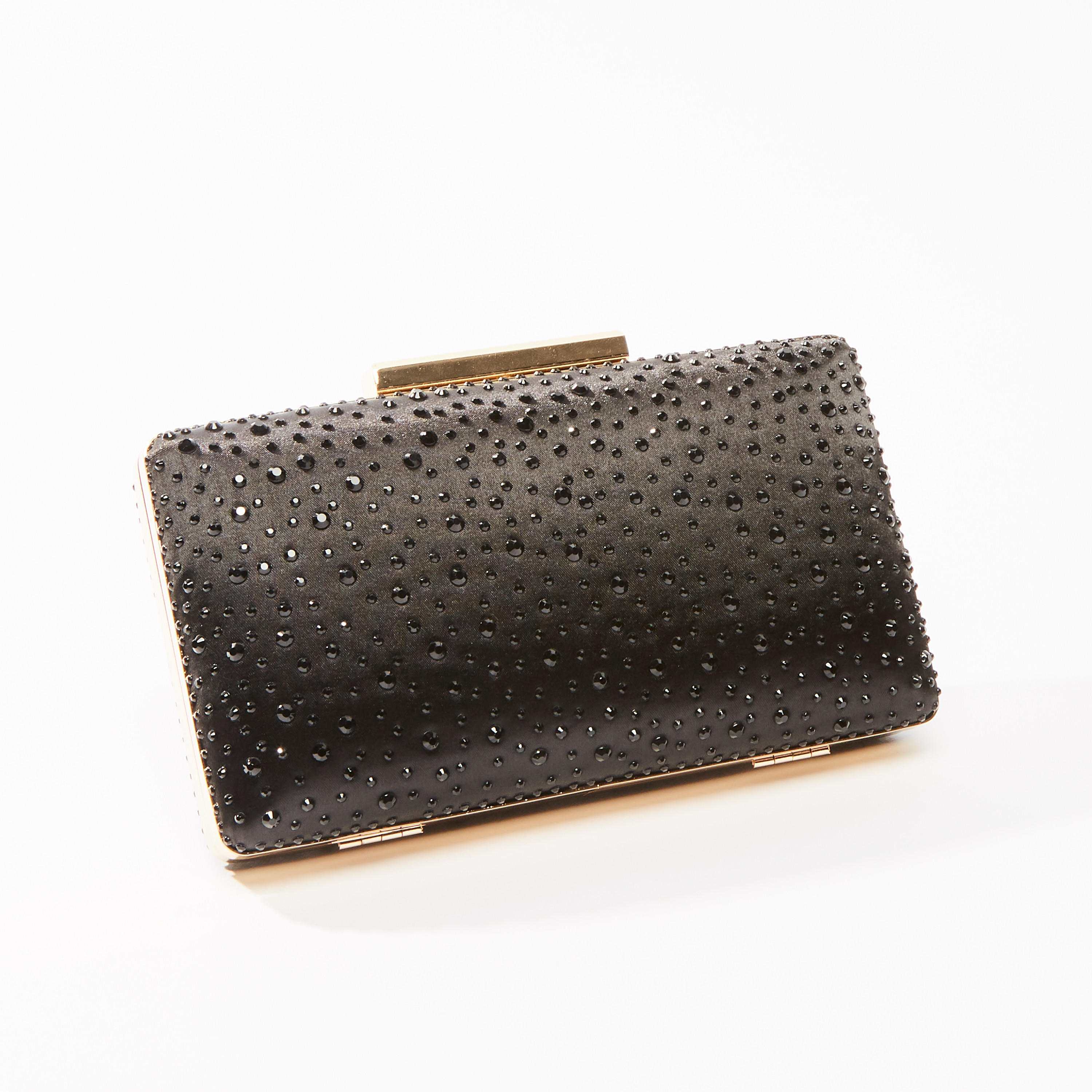 Embellished Clutch with Metallic Chain-women-bagsandwallets-handbags-image-1