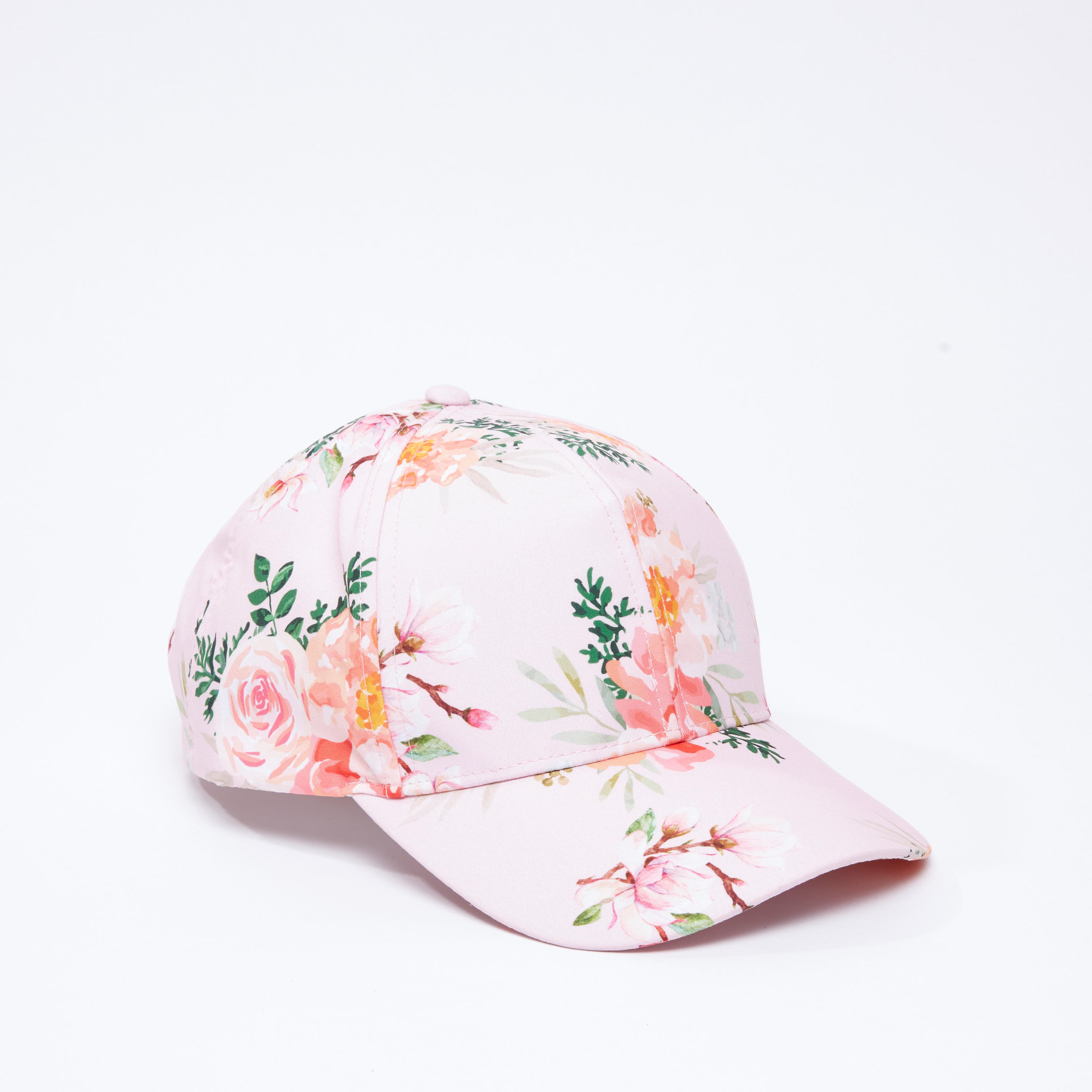 Floral Printed Cap with Hook and Loop Closure-women-clothingaccessories-capsandhats-image-1