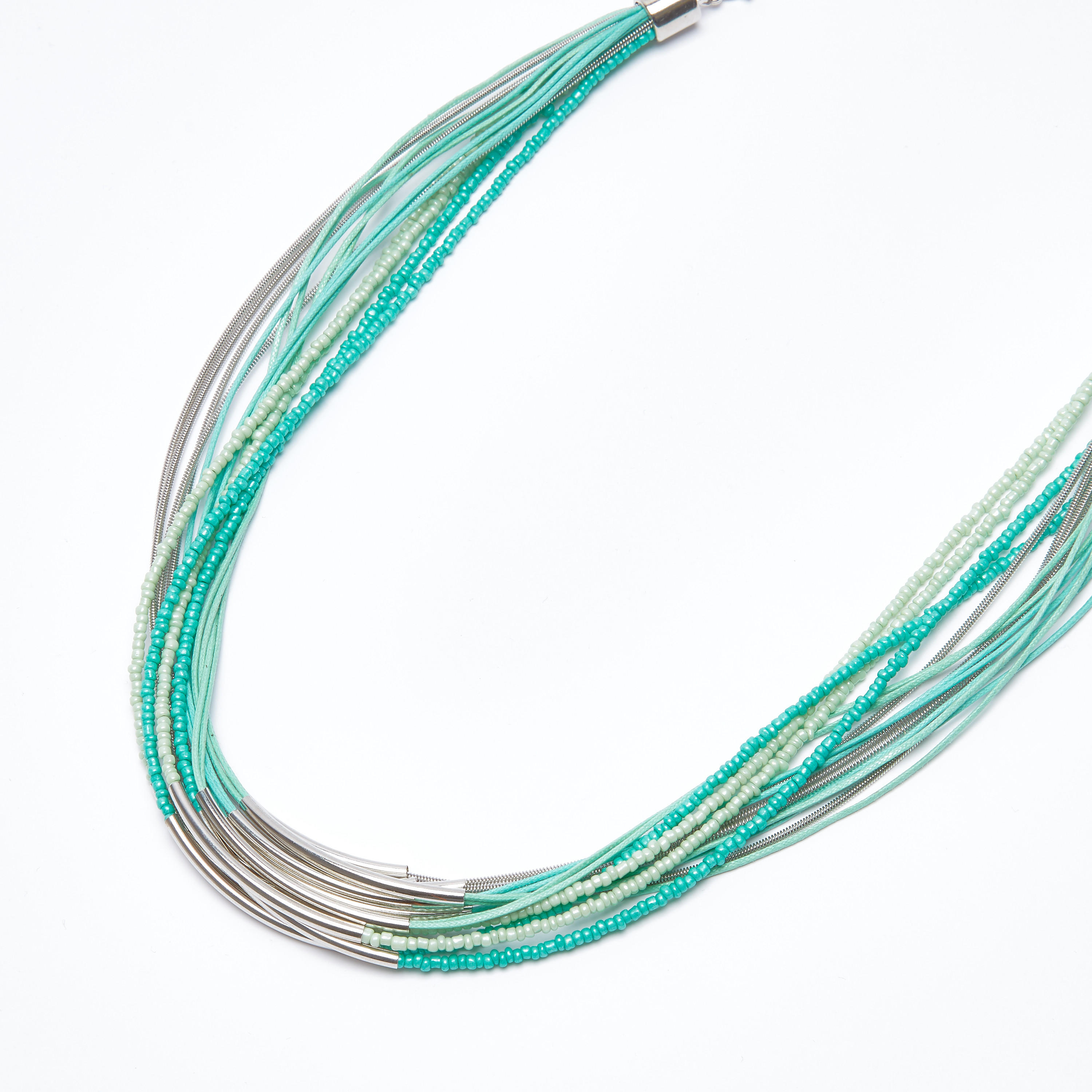 قلادة خرز متعددة الطبقات بتفاصيل ميتاليك ومشبك إغلاق-women-watchesandjewellery-jewellery-necklacesandpendants-image-1