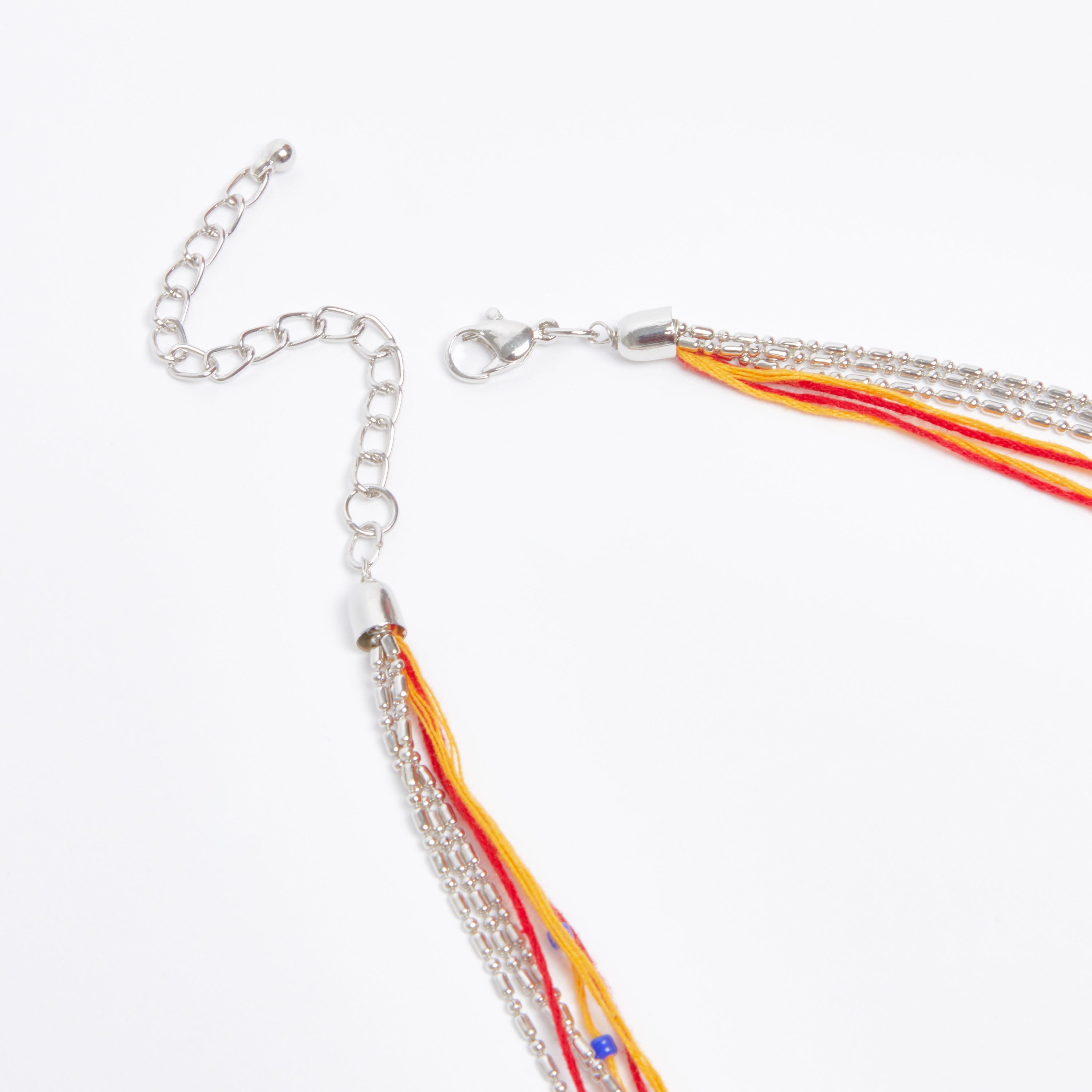 قلادة ميتاليك متعددة الطبقات بخرز ومشبك إغلاق-women-watchesandjewellery-jewellery-necklacesandpendants-image-3