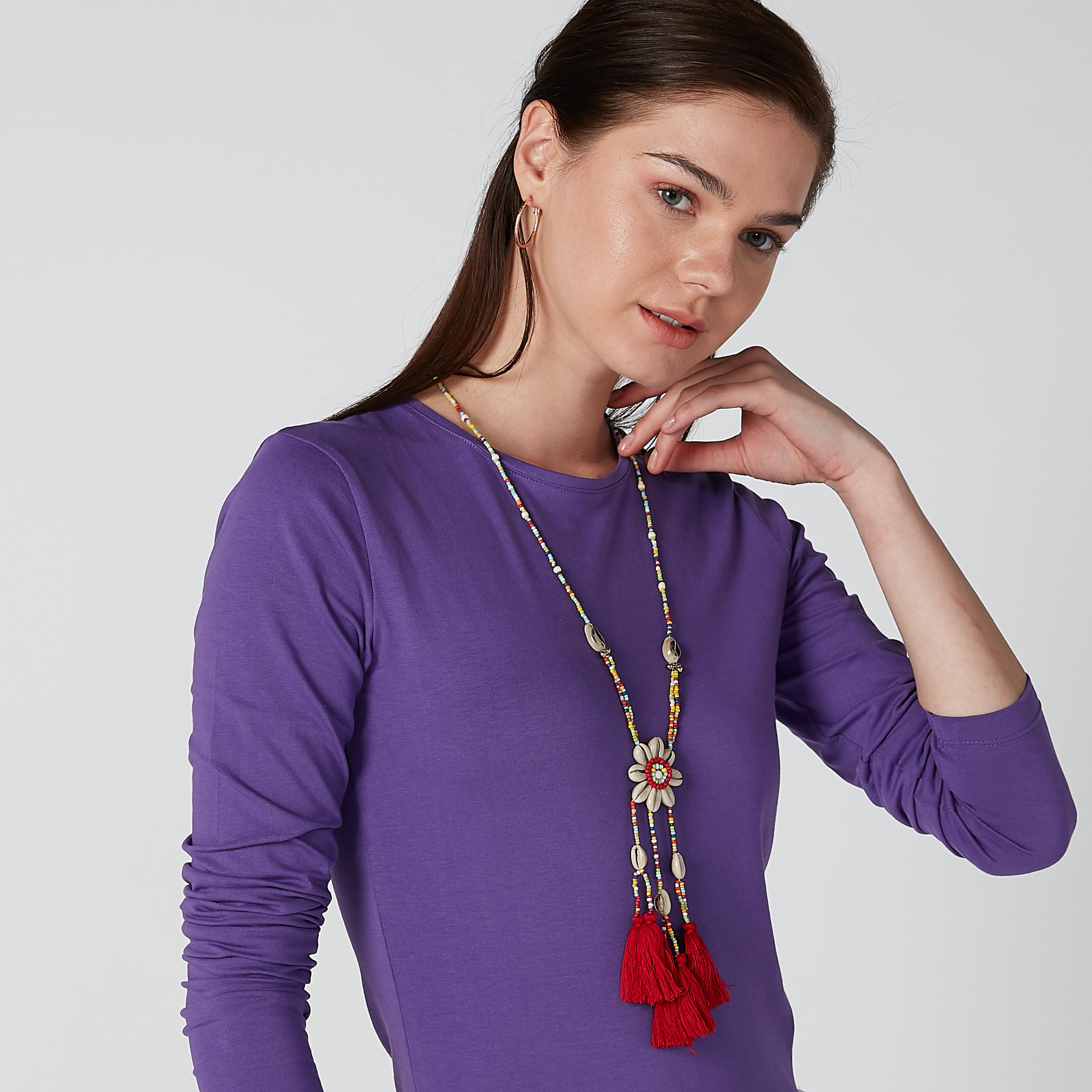 Beaded Necklace with Lobster Clasp and Tassels-women-watchesandjewellery-jewellery-necklacesandpendants-image-2