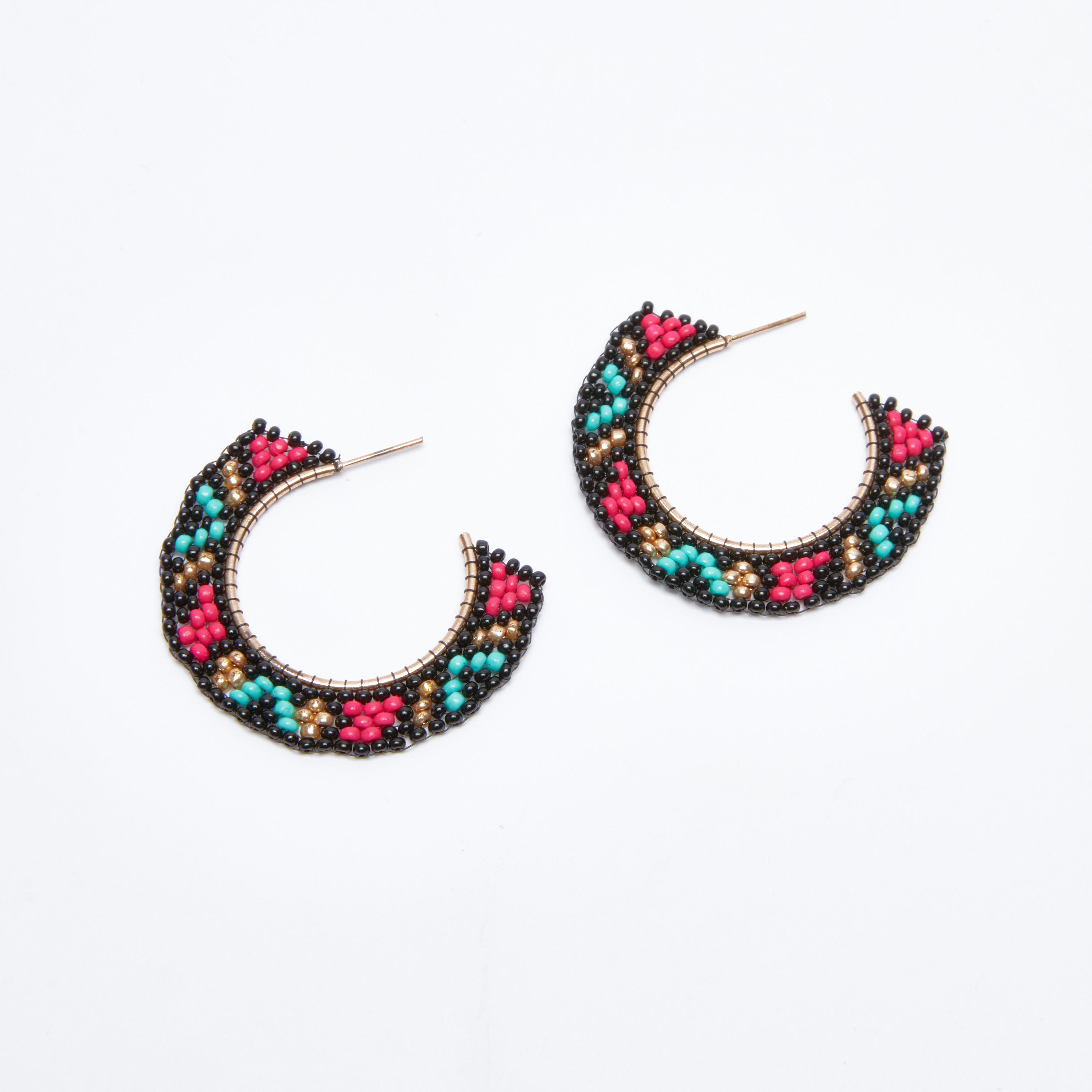 Beaded Earrings with Pushback Closure-women-watchesandjewellery-jewellery-earrings-image-1