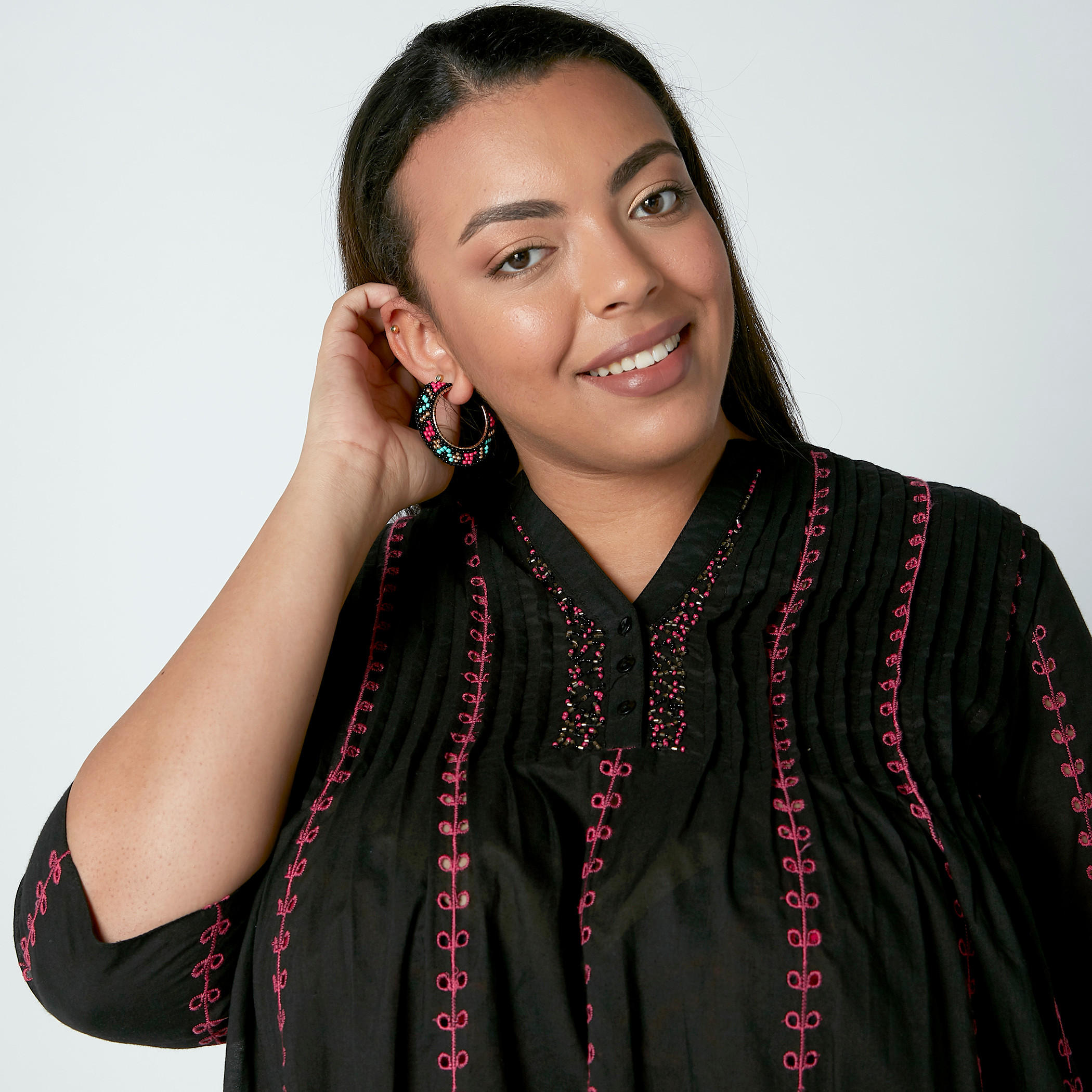 Beaded Earrings with Pushback Closure-women-watchesandjewellery-jewellery-earrings-image-2