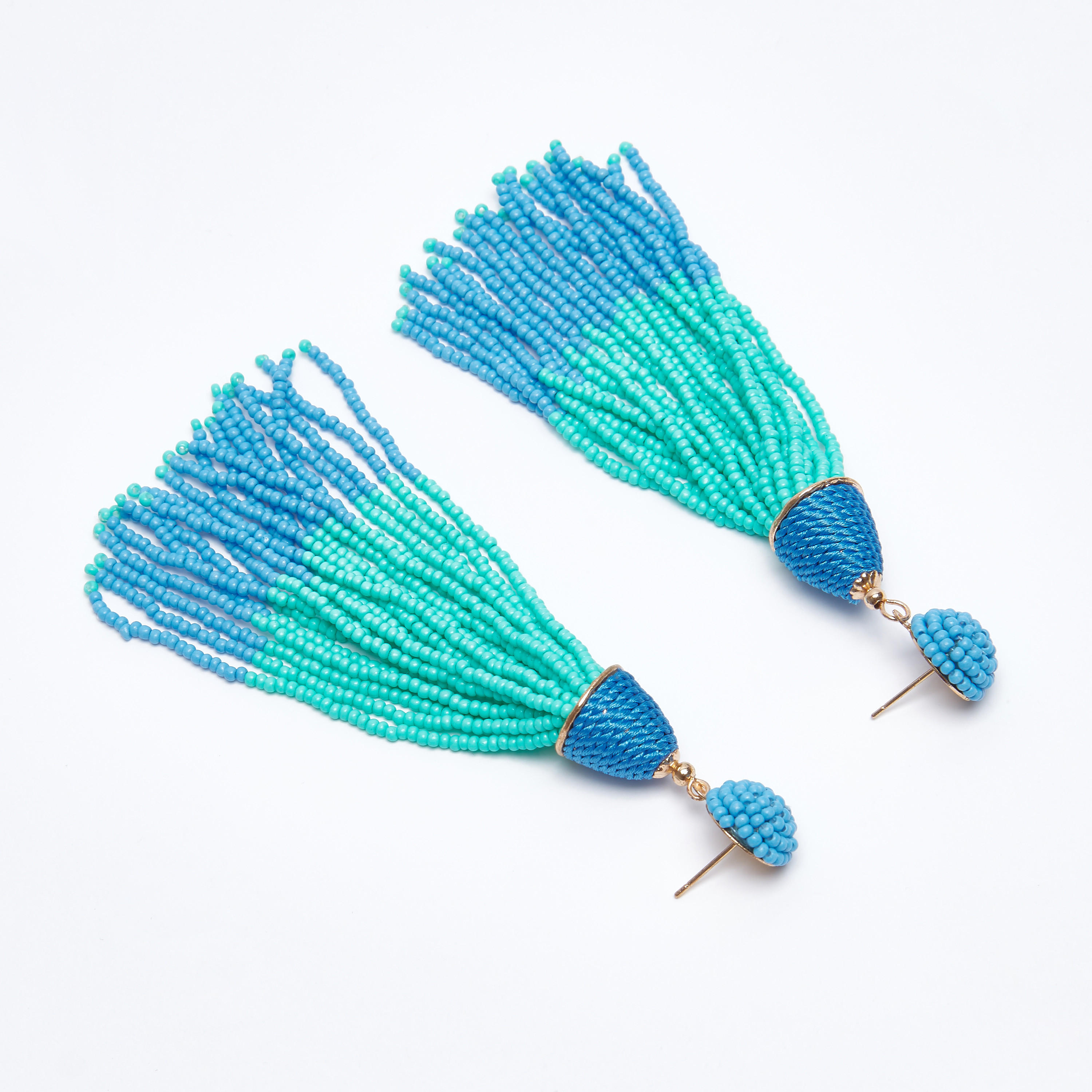 Beaded Tassel Detail Dangling Earrings with Pushback Closure-women-watchesandjewellery-jewellery-earrings-image-4