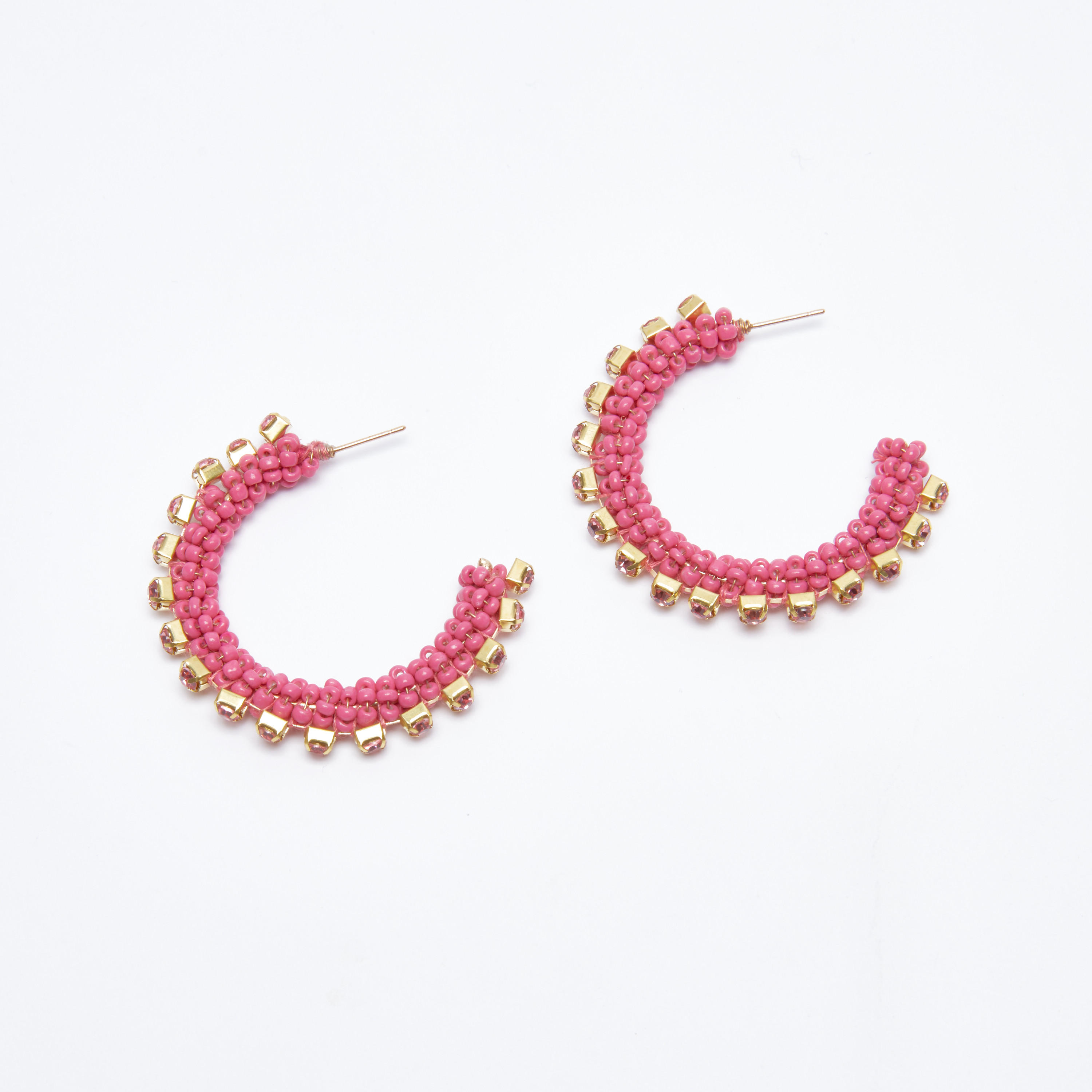 أقراط مزيّنة بالخرز بمكبس إغلاق-women-watchesandjewellery-jewellery-earrings-image-1