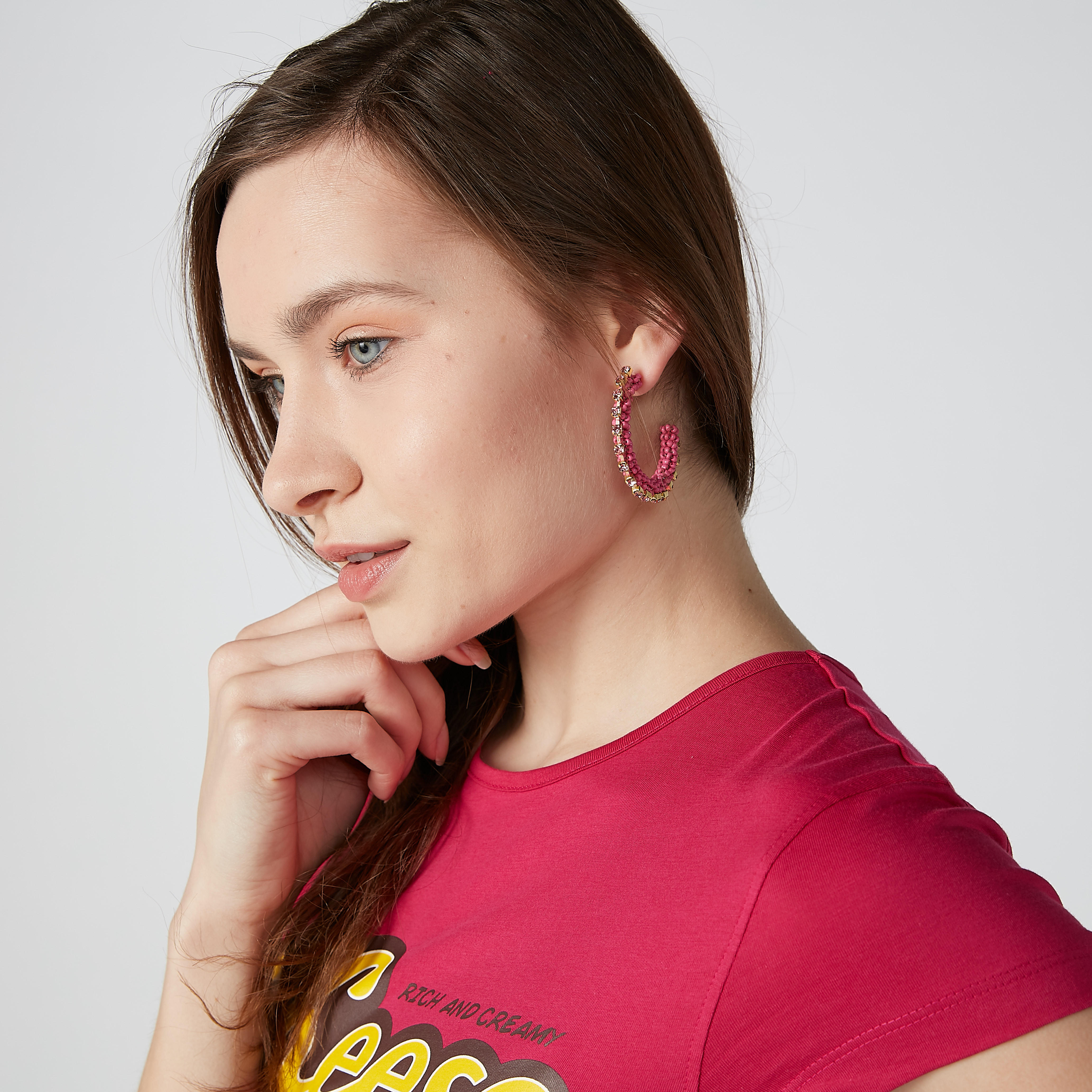 أقراط مزيّنة بالخرز بمكبس إغلاق-women-watchesandjewellery-jewellery-earrings-image-2