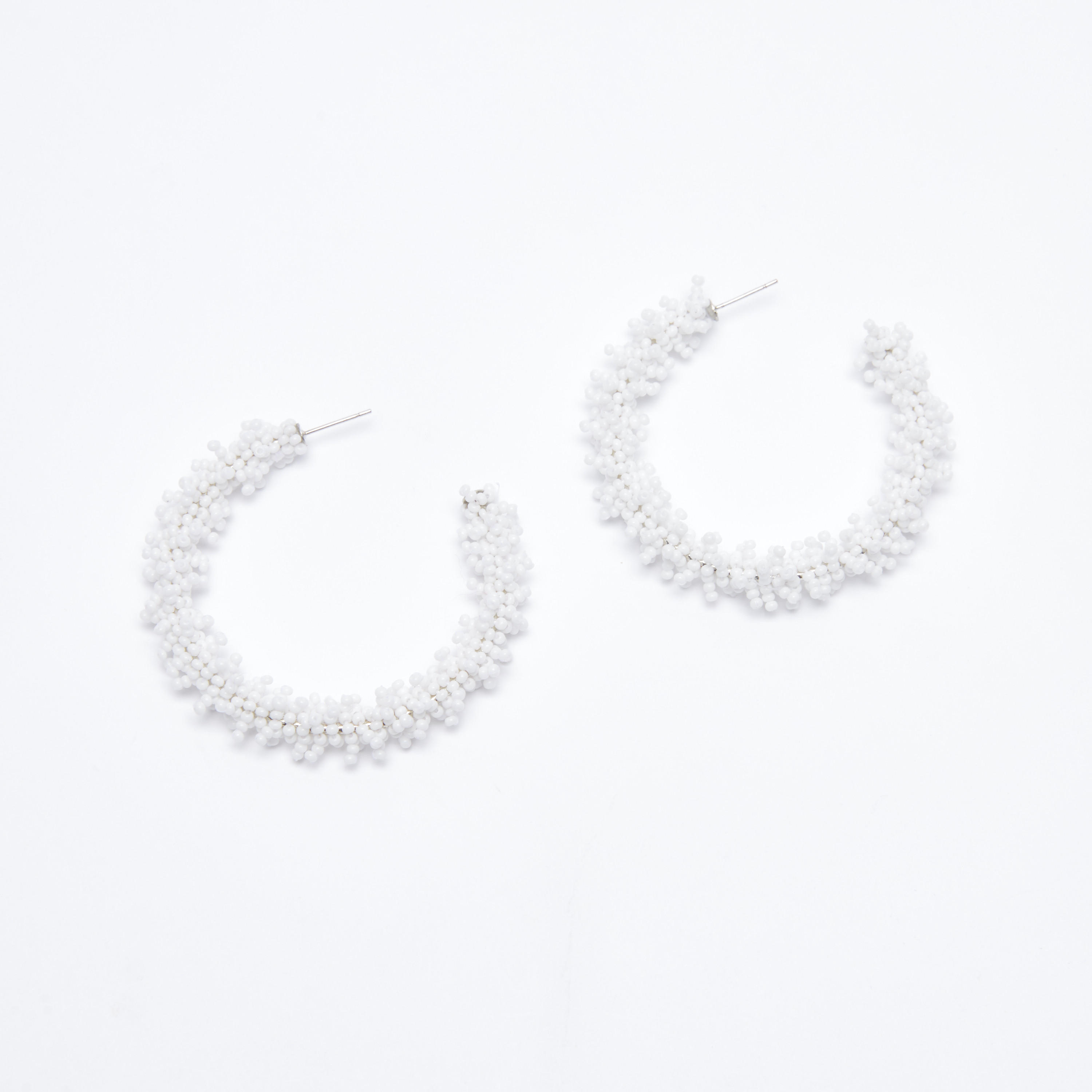 Beaded Hoop Earrings-women-watchesandjewellery-jewellery-earrings-image-1