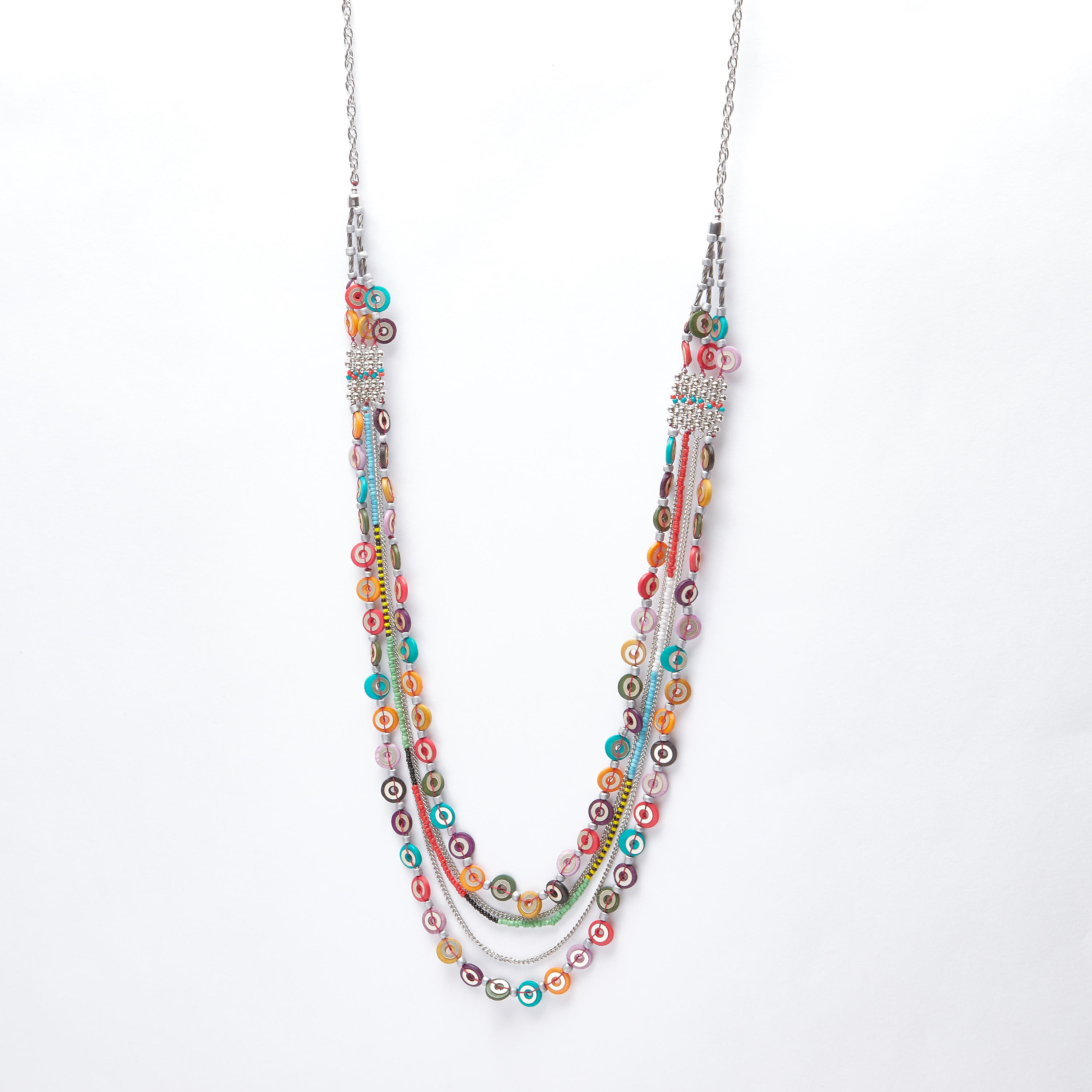 قلادة خرز متعددة الطبقات بمشبك إغلاق-women-watchesandjewellery-jewellery-necklacesandpendants-image-1