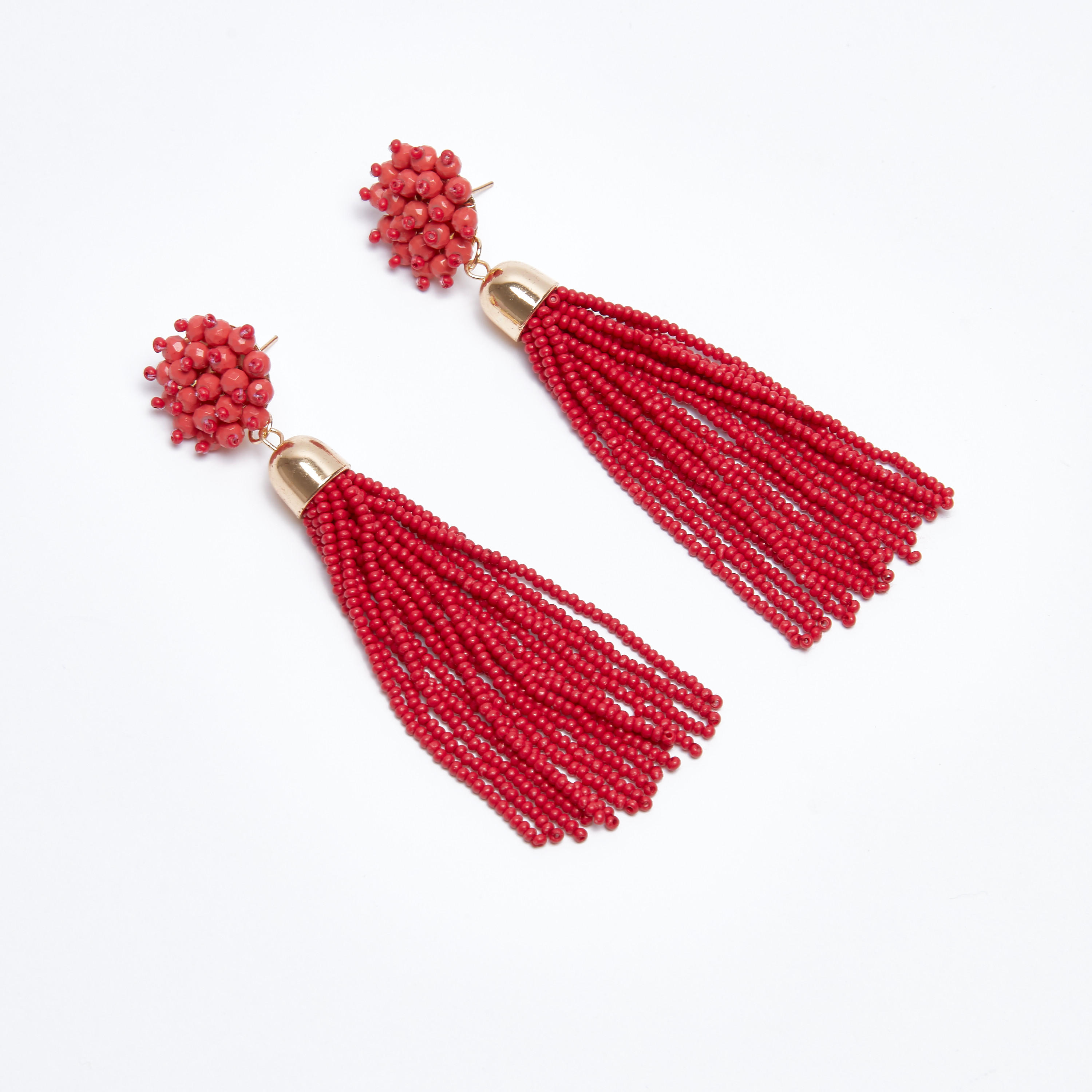 أقراط خرز بشرّابات ومكبس إغلاق-women-watchesandjewellery-jewellery-earrings-image-1